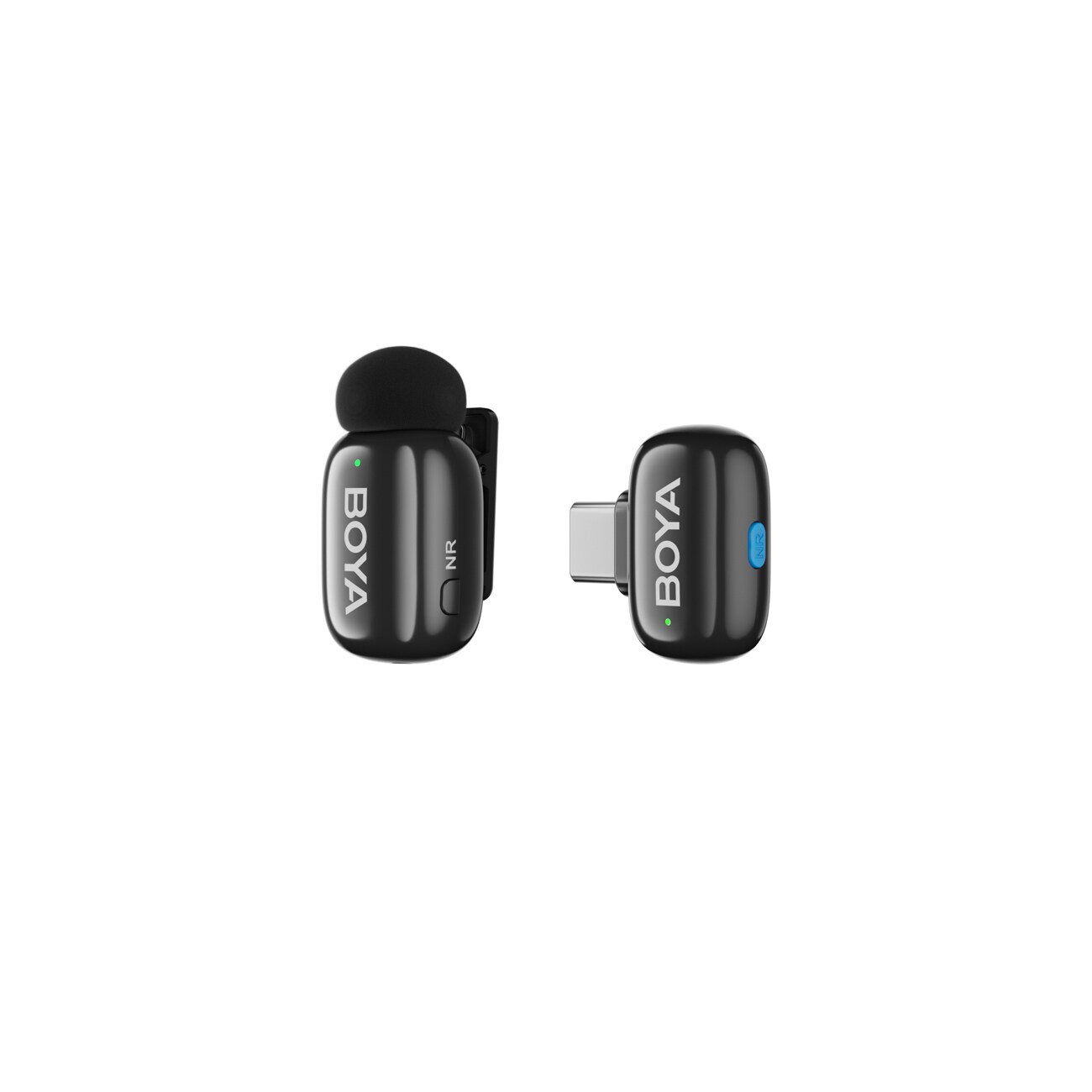 BOYA mini 2-02 trådløse mikrofoner 2,4 GHz USB-C - svart