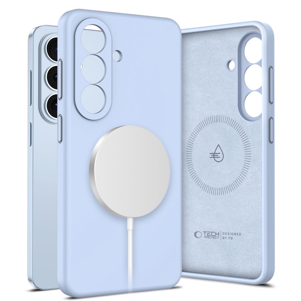 Tech-Protect MagSafe-etui i silikon for Samsung Galaxy S26 - Blå