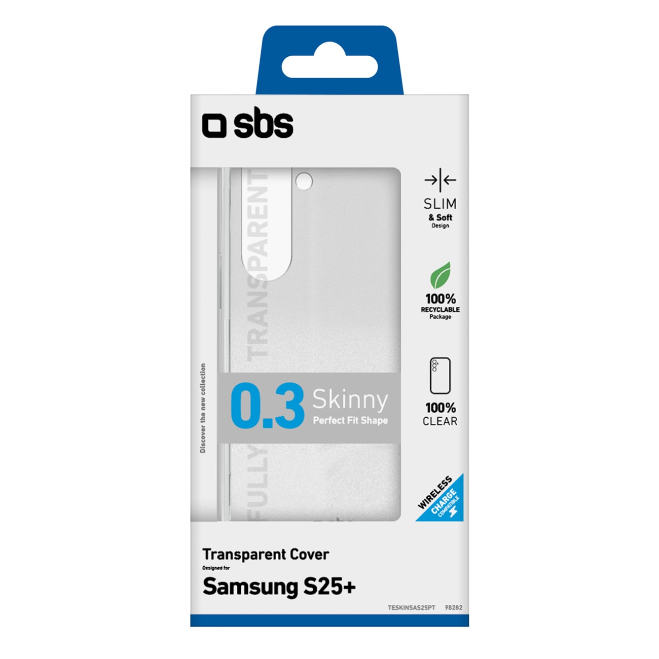 SBS Skinny Cover for Samsung Galaxy S25+ - gjennomsiktig