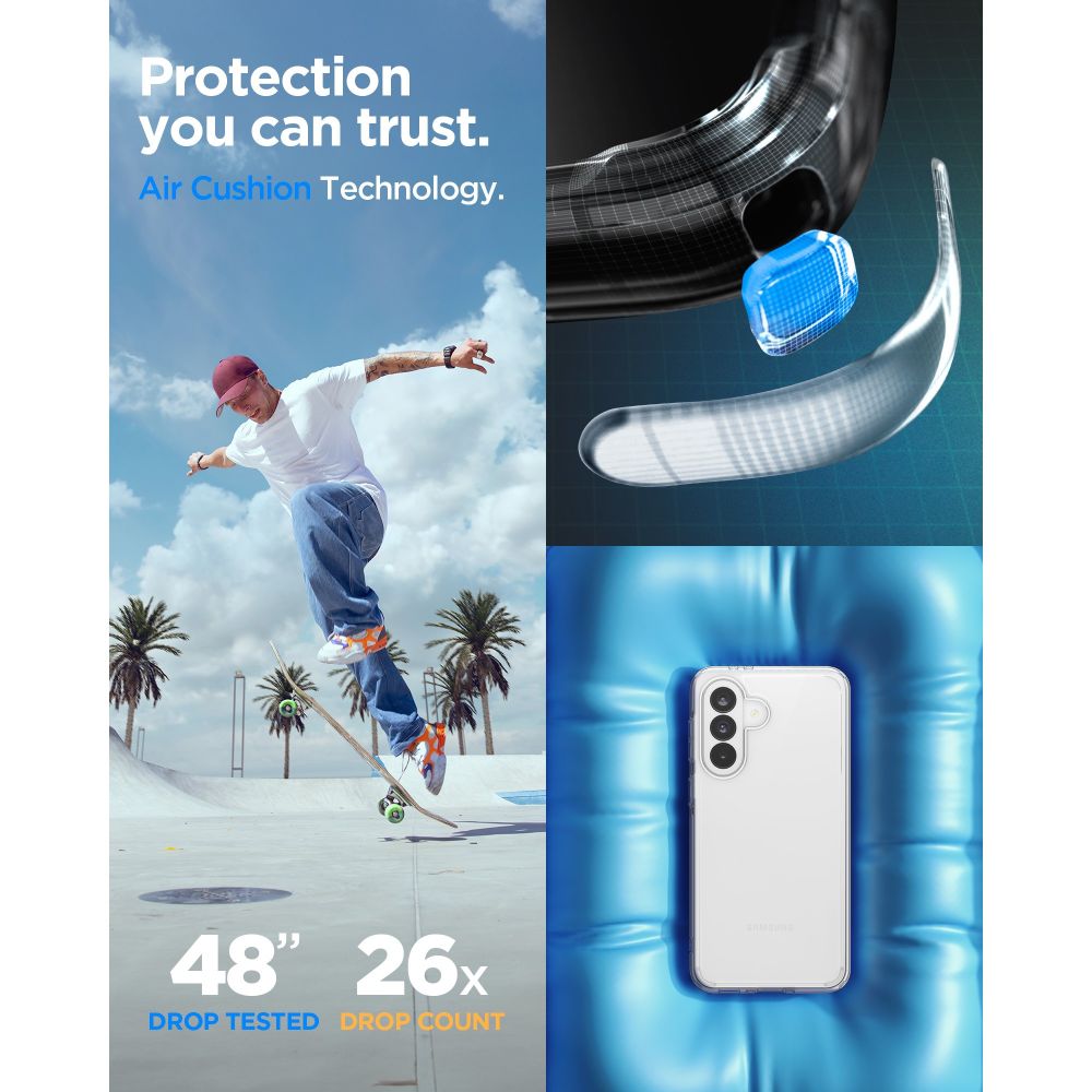 Spigen Ultra Hybrid-etui for Samsung Galaxy A37 5G - gjennomsiktig