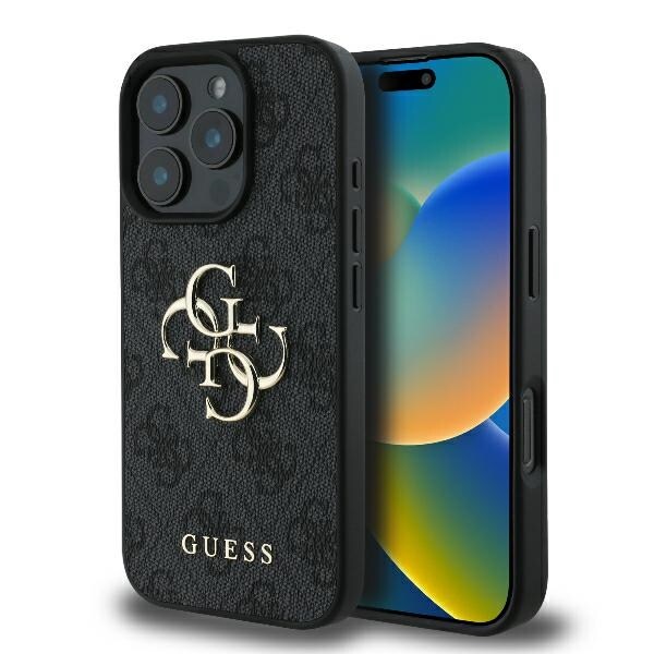 Guess 4G Big Logo iPhone 16 Pro Max-etui - svart