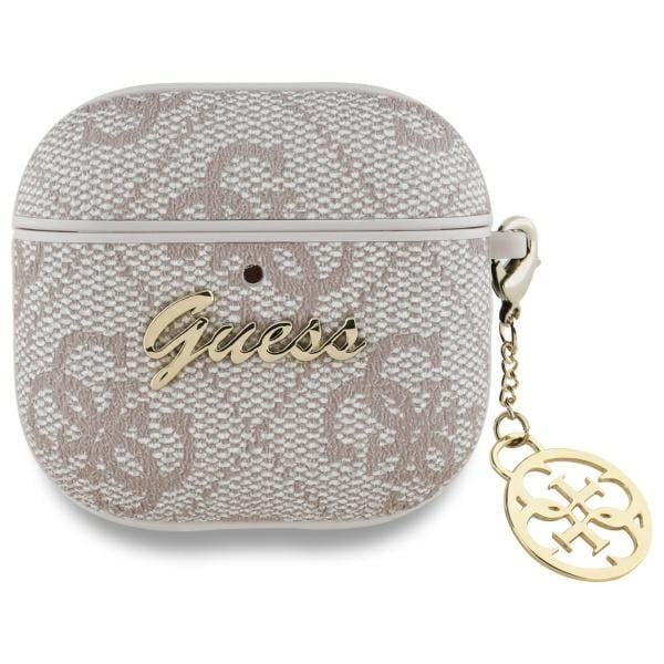 Guess GUA4G4GSMP AirPods 4-deksel pink/pink 4G Charm Collection