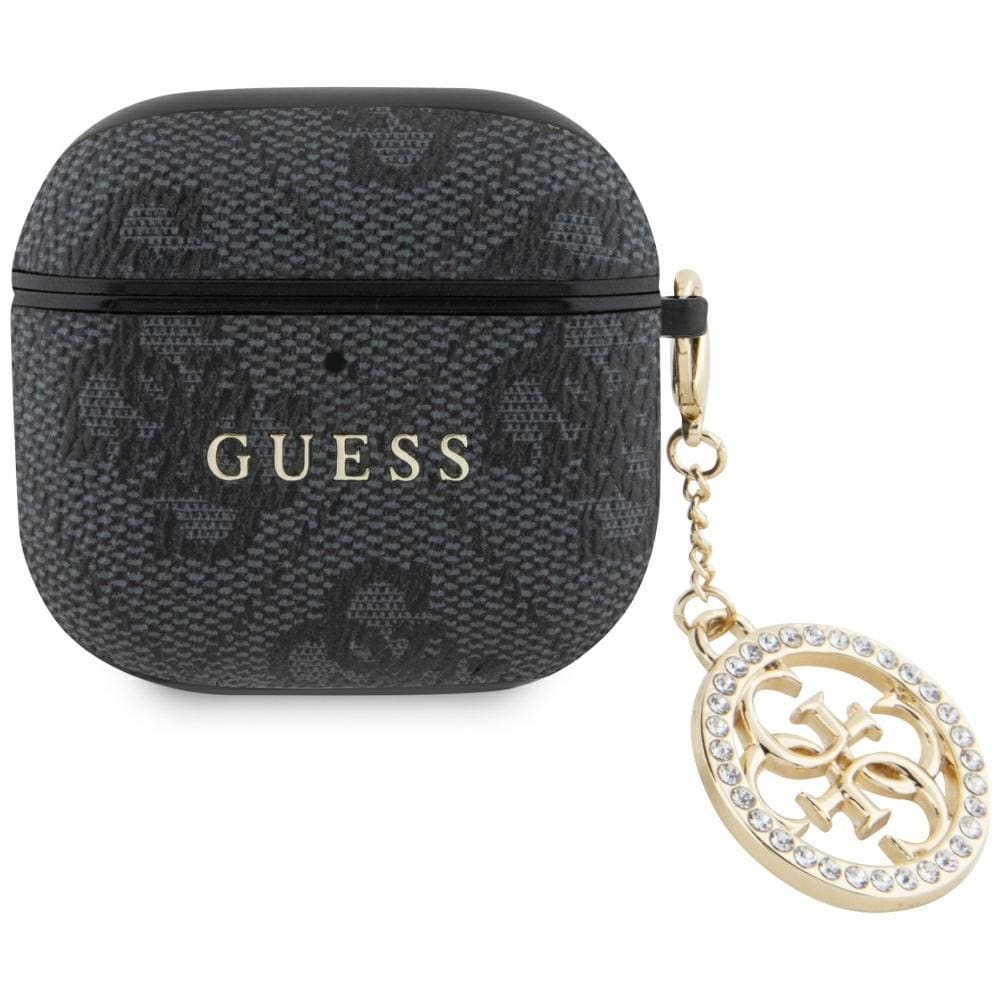 Guess 4G Strass Charm-etui til AirPods 4 - Svart