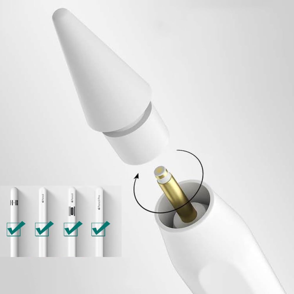 Tech-Protect Stylus Tips for Apple blyant 4-pakning - hvit