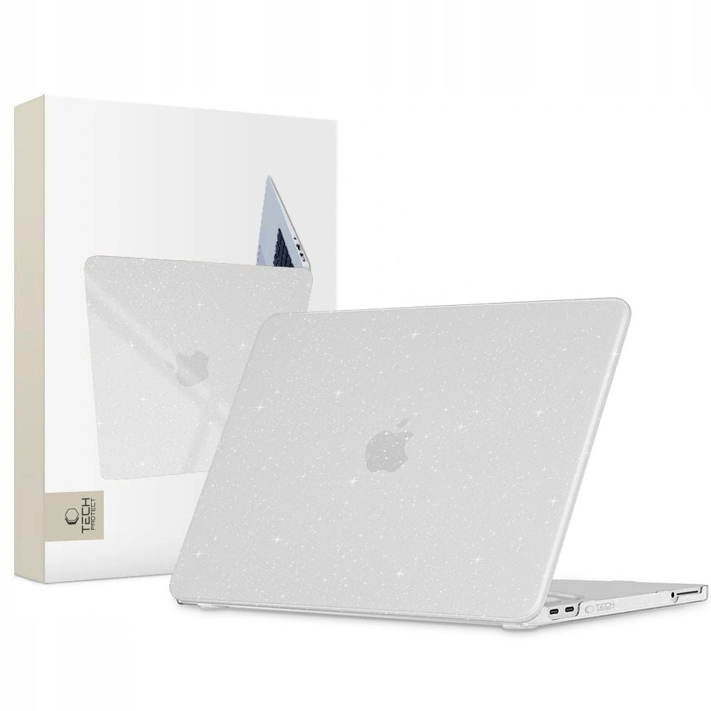 Tech-Protect SmartShell-etui for MacBook Neo 13" 2026 - Clear-Glitter