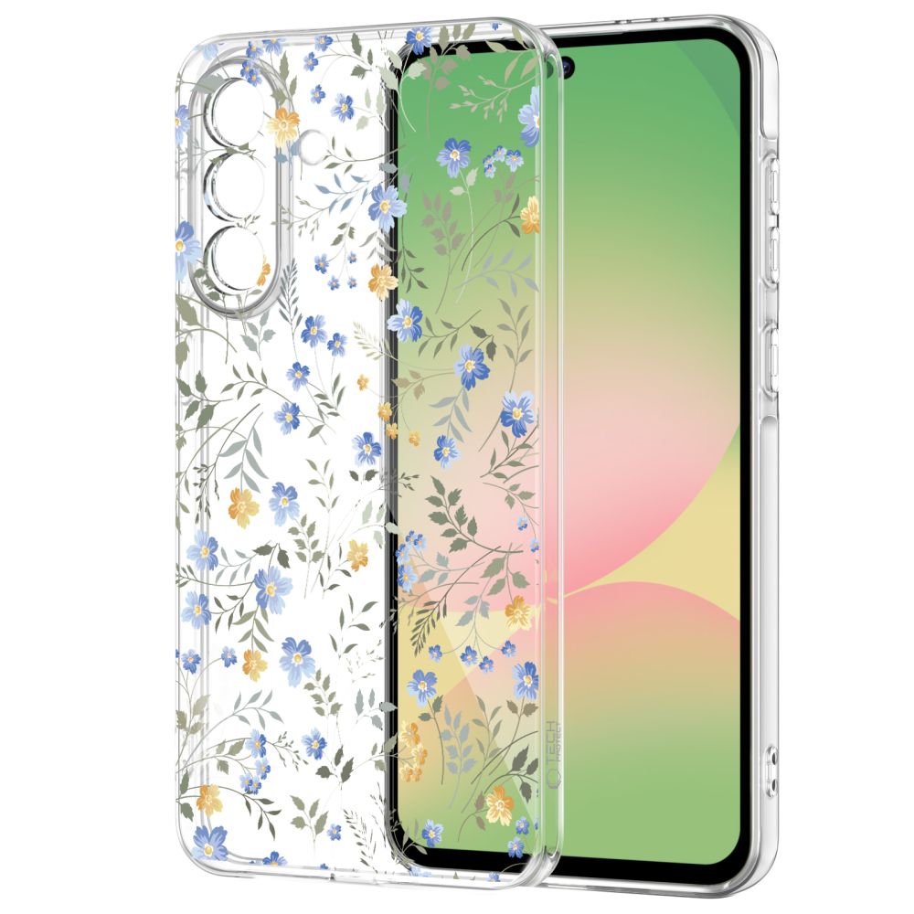 Tech-Protect FlexAir-etui for Samsung Galaxy A27 - gjennomsiktig blomstret