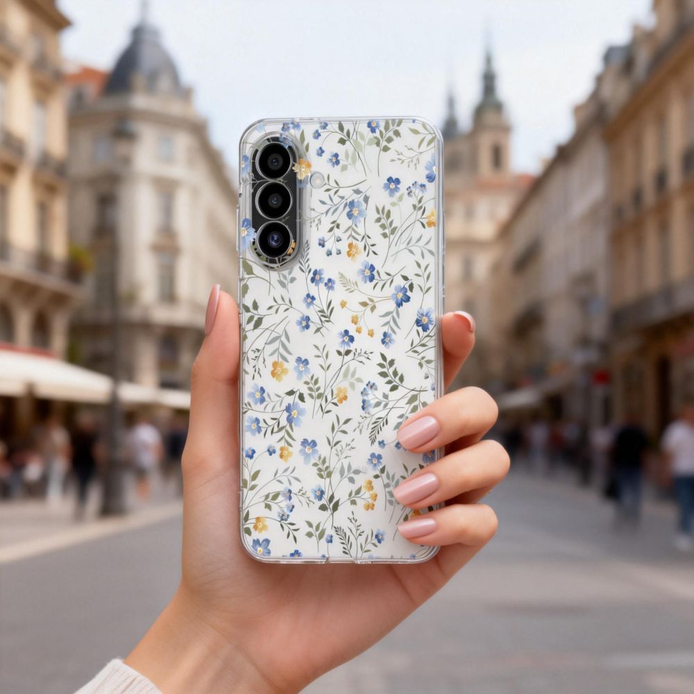Tech-Protect FlexAir-etui for Samsung Galaxy A27 - gjennomsiktig blomstret
