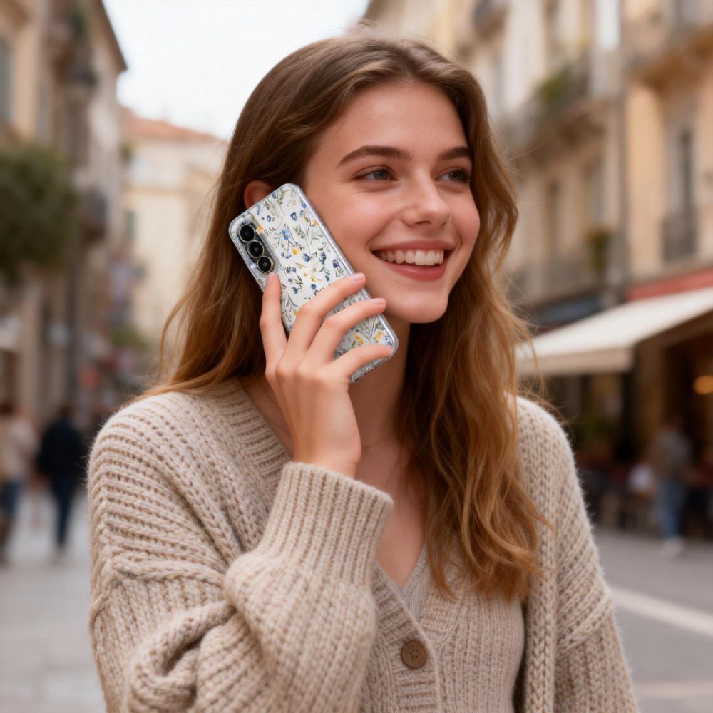 Tech-Protect FlexAir-etui for Samsung Galaxy A27 - gjennomsiktig blomstret