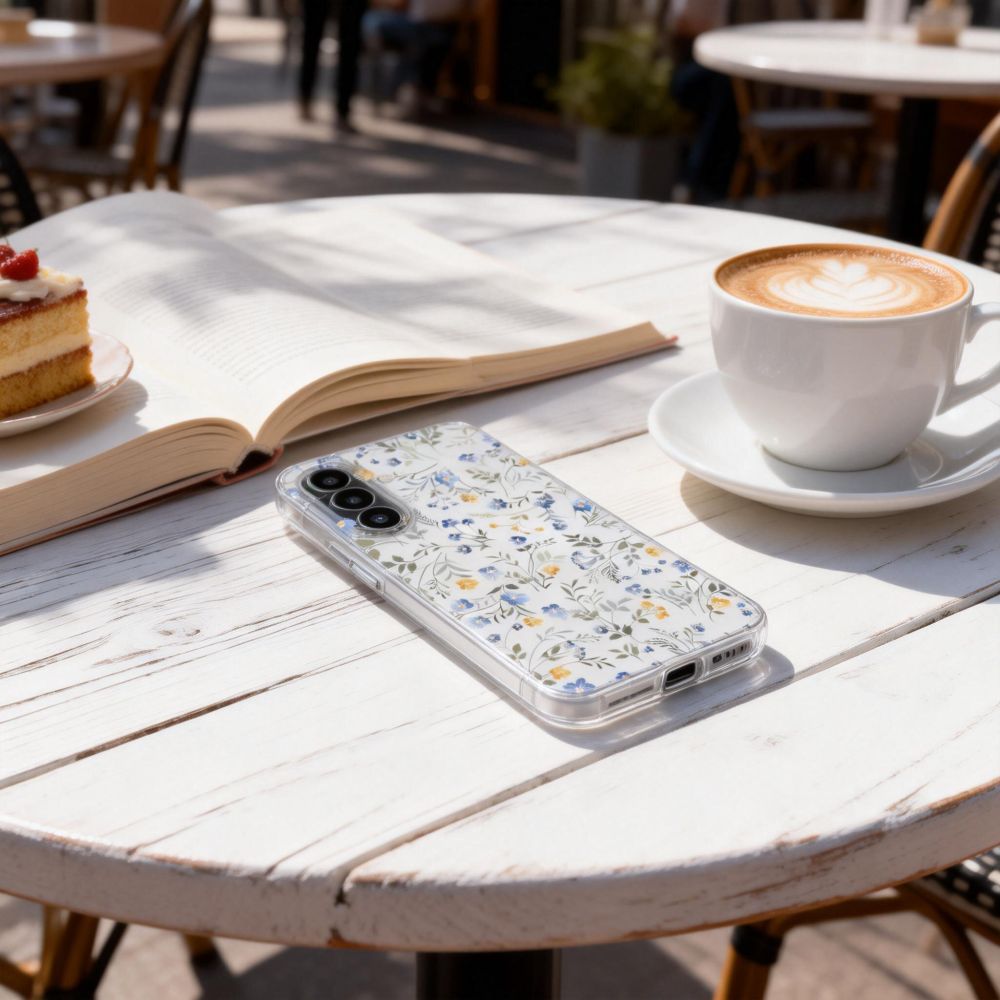 Tech-Protect FlexAir-etui for Samsung Galaxy A27 - gjennomsiktig blomstret