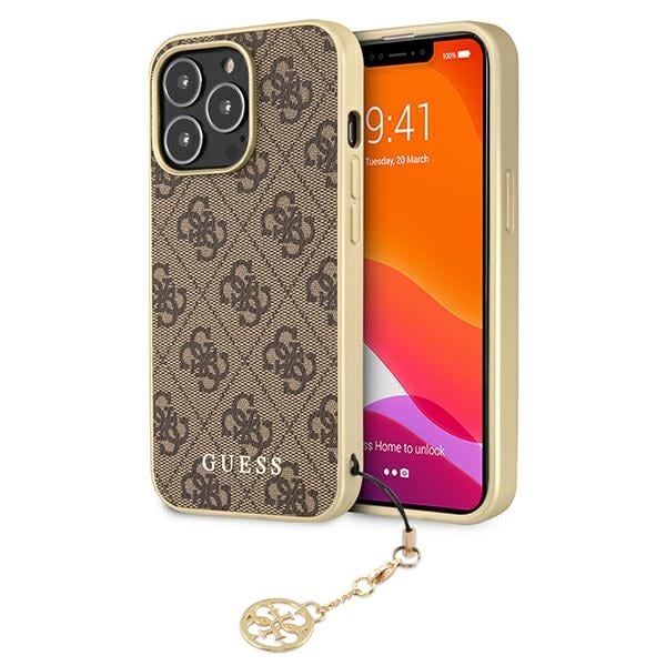 Guess GUHCP13LGF4GBR iPhone 13 Pro / 13 6,1" brunt / brunt hardcase 4G Charms Collection