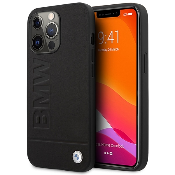 BMW BMHMP14LSLLBK-etui til iPhone 14 Pro 6,1" – svart hardcase med Signature-logo og Magsafe