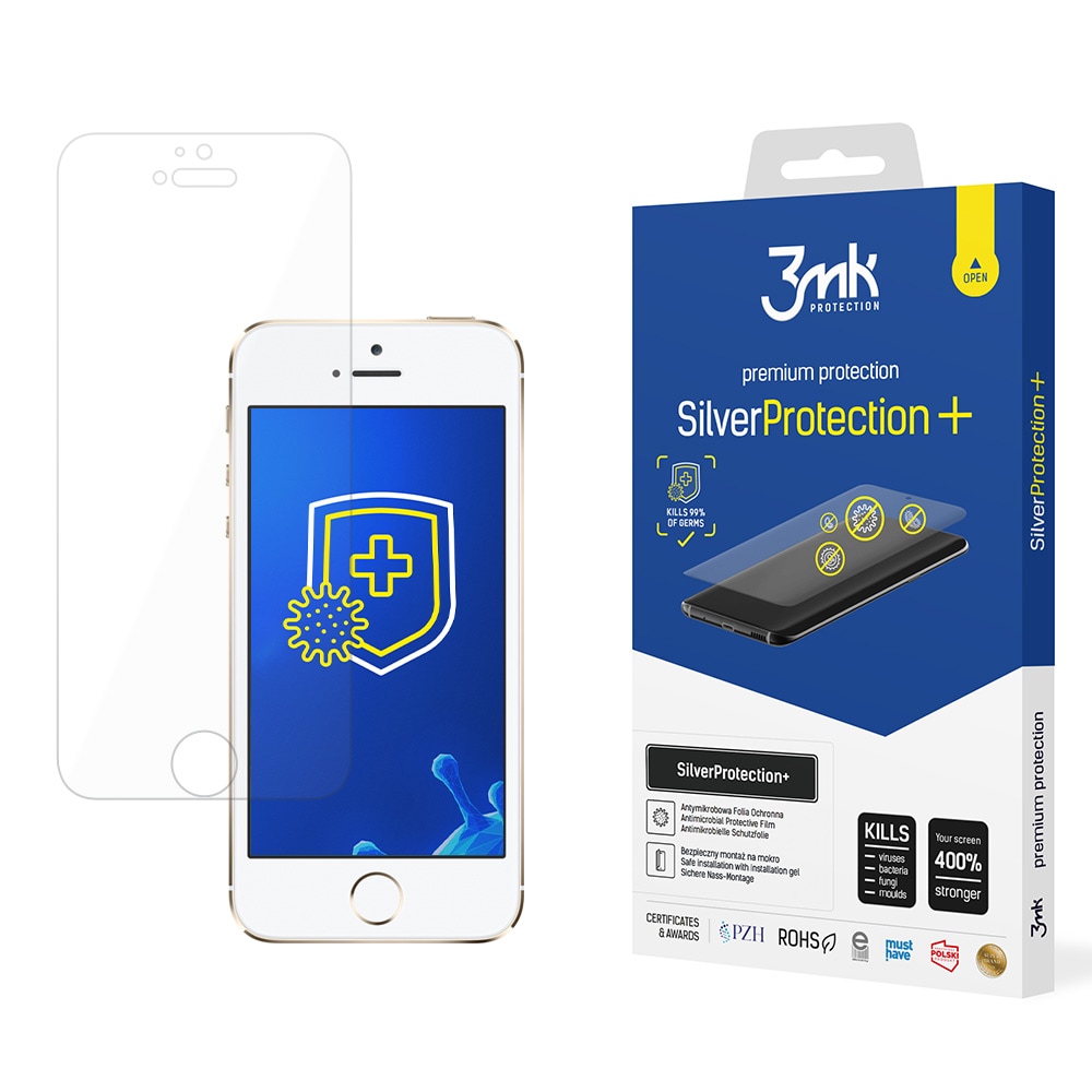 3mk SilverProtection+ beskyttelsesfilm til iPhone 5 / 5S / SE