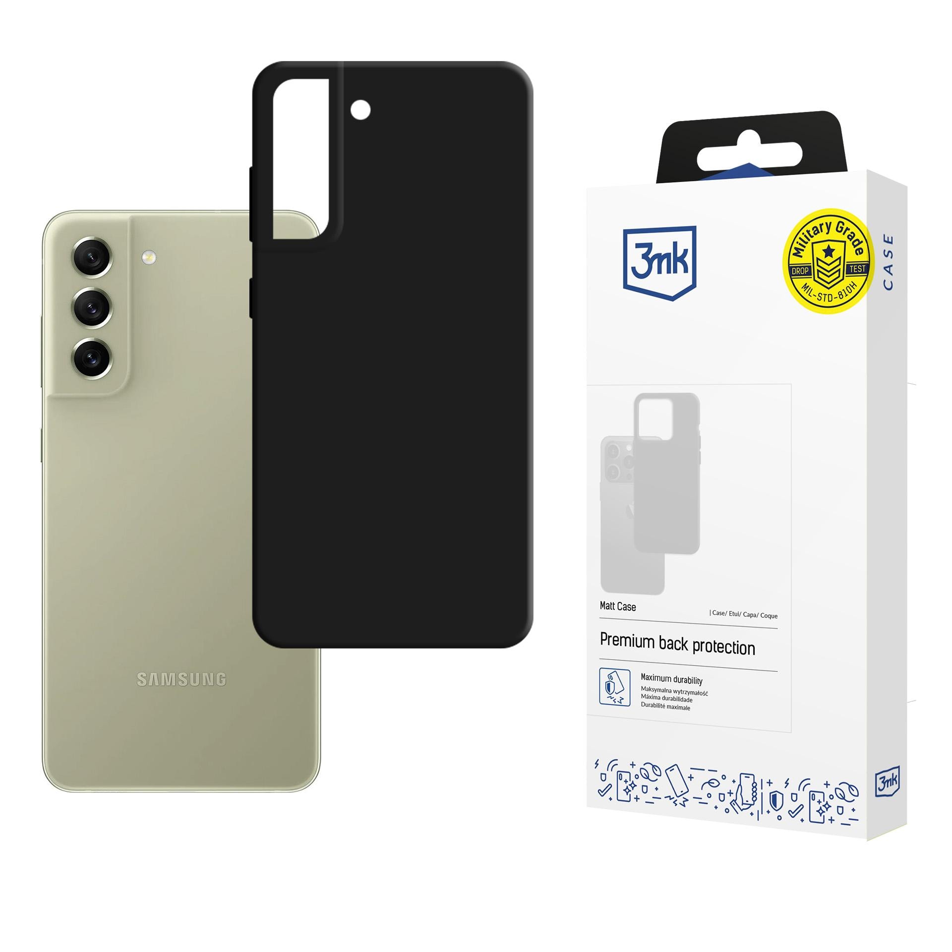 Samsung Galaxy S21 FE 5G – 3mk matt deksel, svart