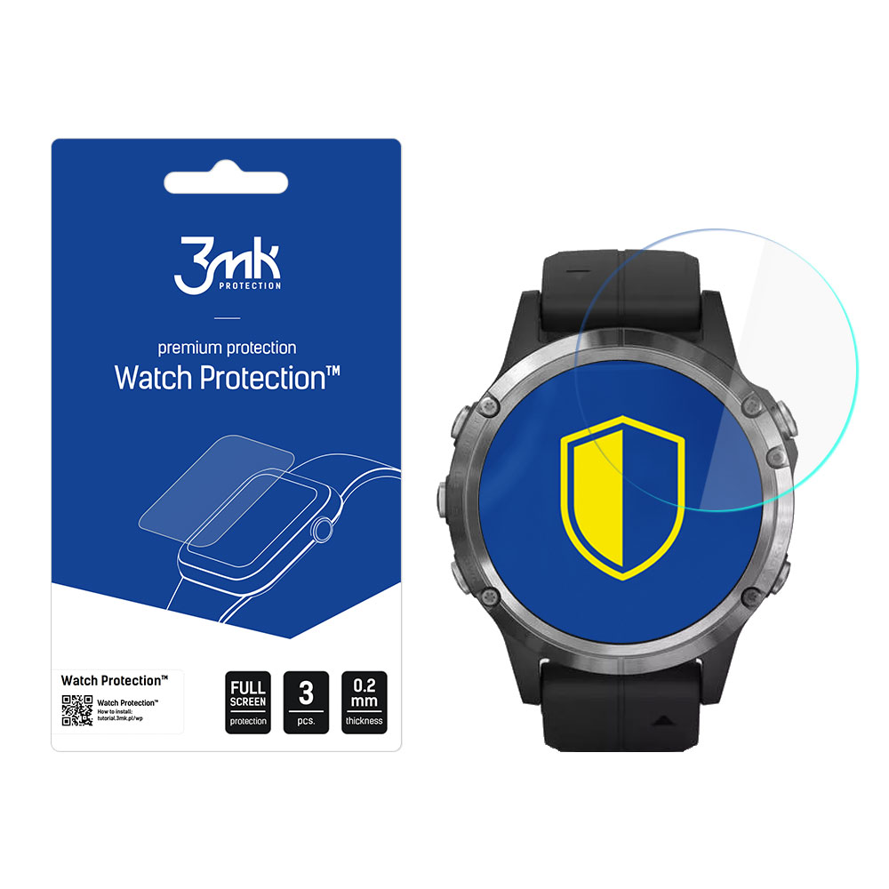 Hybrid Glass 3mk-skjermbeskyttelse FlexibleGlass til Garmin Fenix 5 Plus