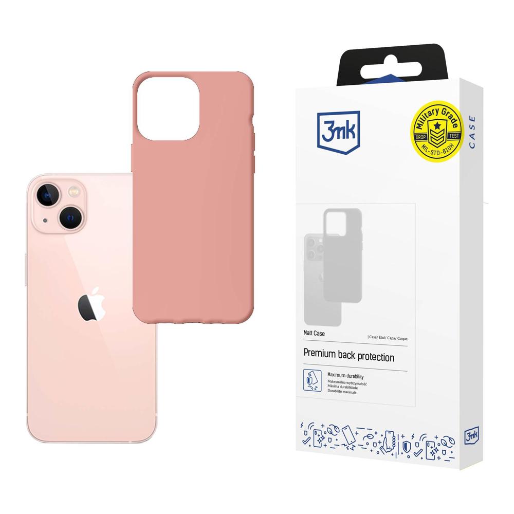 Etui til iPhone 14 fra 3mk Matt Case-serien – rosa