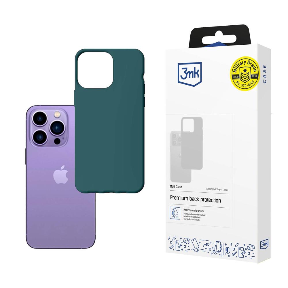 3mk matt deksel til iPhone 14 Pro – grønn