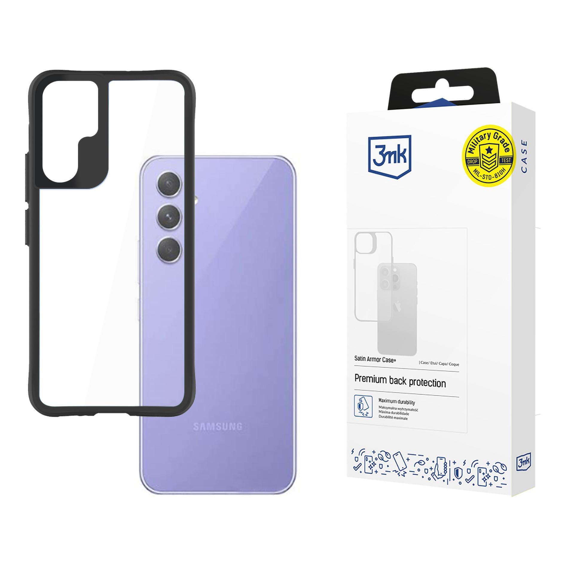 Etui til Samsung Galaxy A54 5G 3mk Satin Armor Case+ - svart