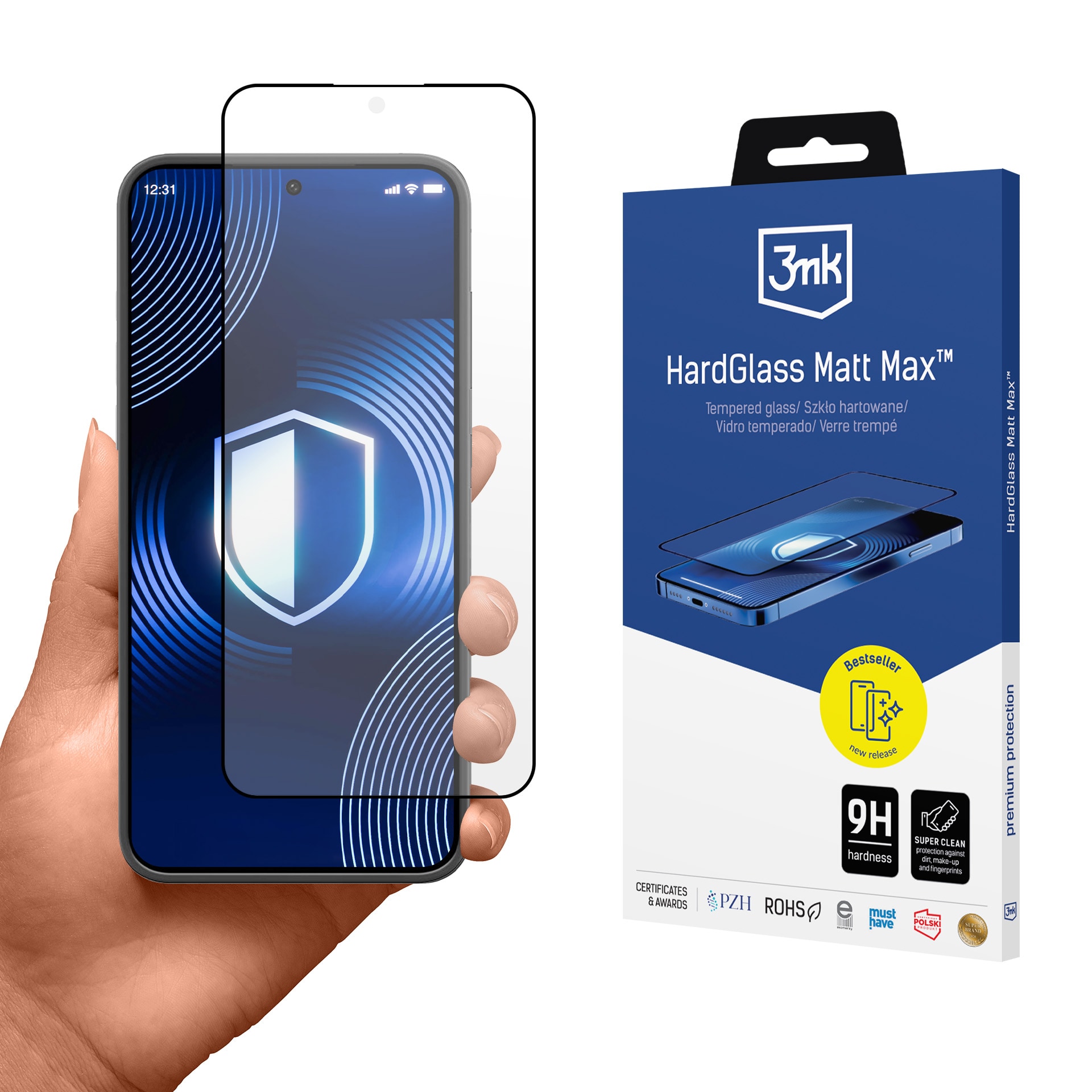 Matt herdet glass 3mk HardGlass Matt Max til Samsung Galaxy S24+