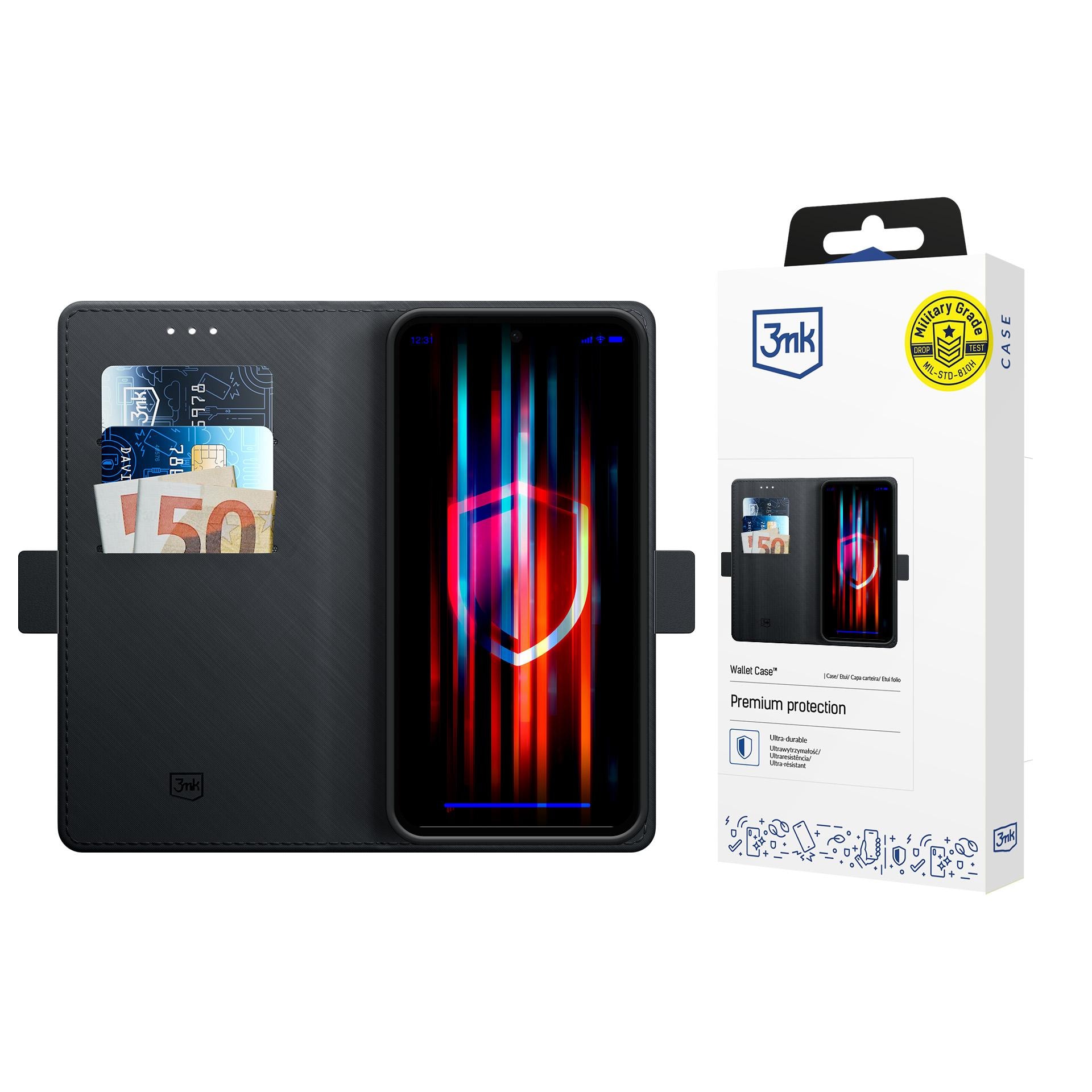 3mk lommeboketui til Xiaomi 13 Lite – svart