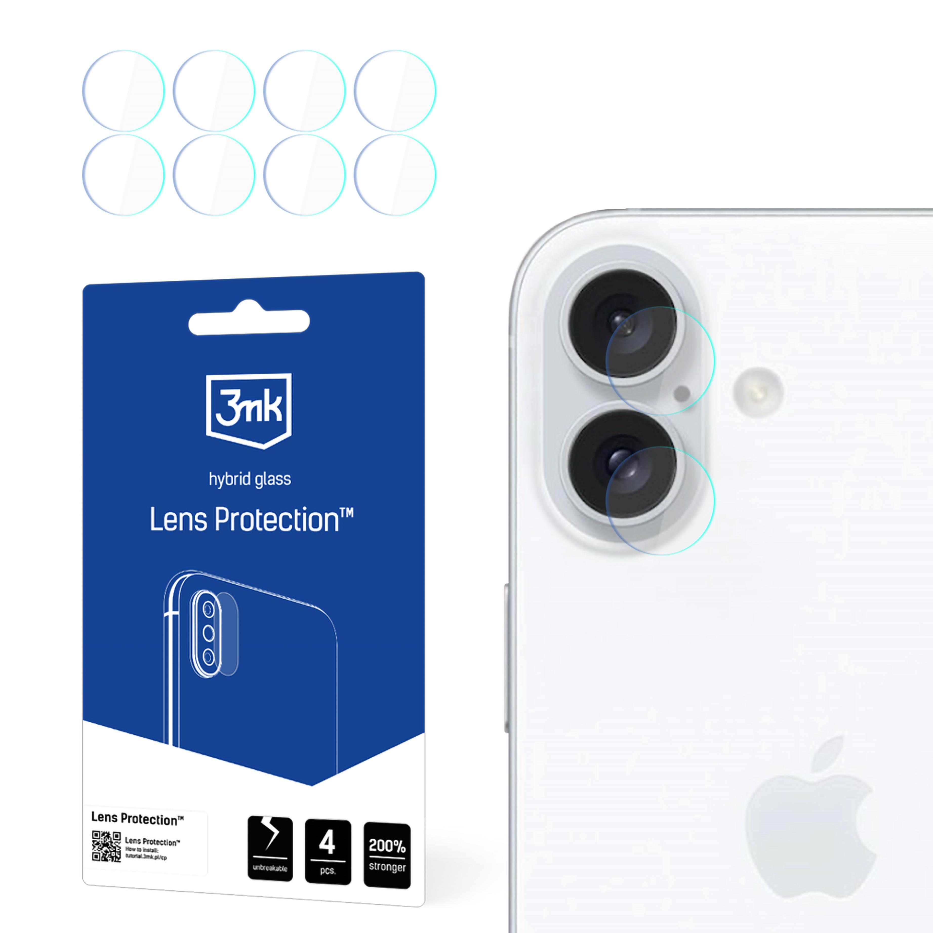 3mk Lens Protection™ hybridkameraobjektivglass til iPhone 16 Plus