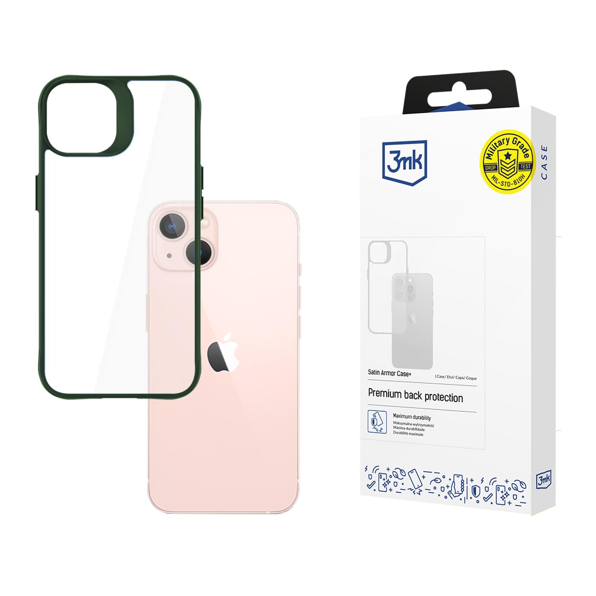 3mk Satin Armor Case+ Grønn til Apple iPhone 14 – gjennomsiktig