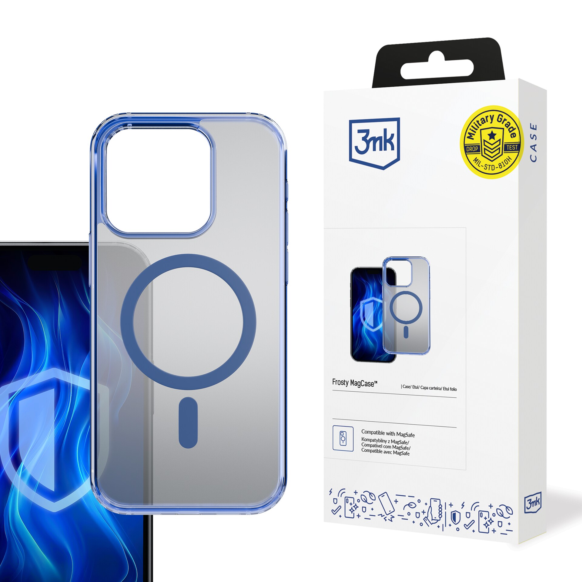 3mk Frosty MagCase blå etui til Apple iPhone 14 Pro Max – blå