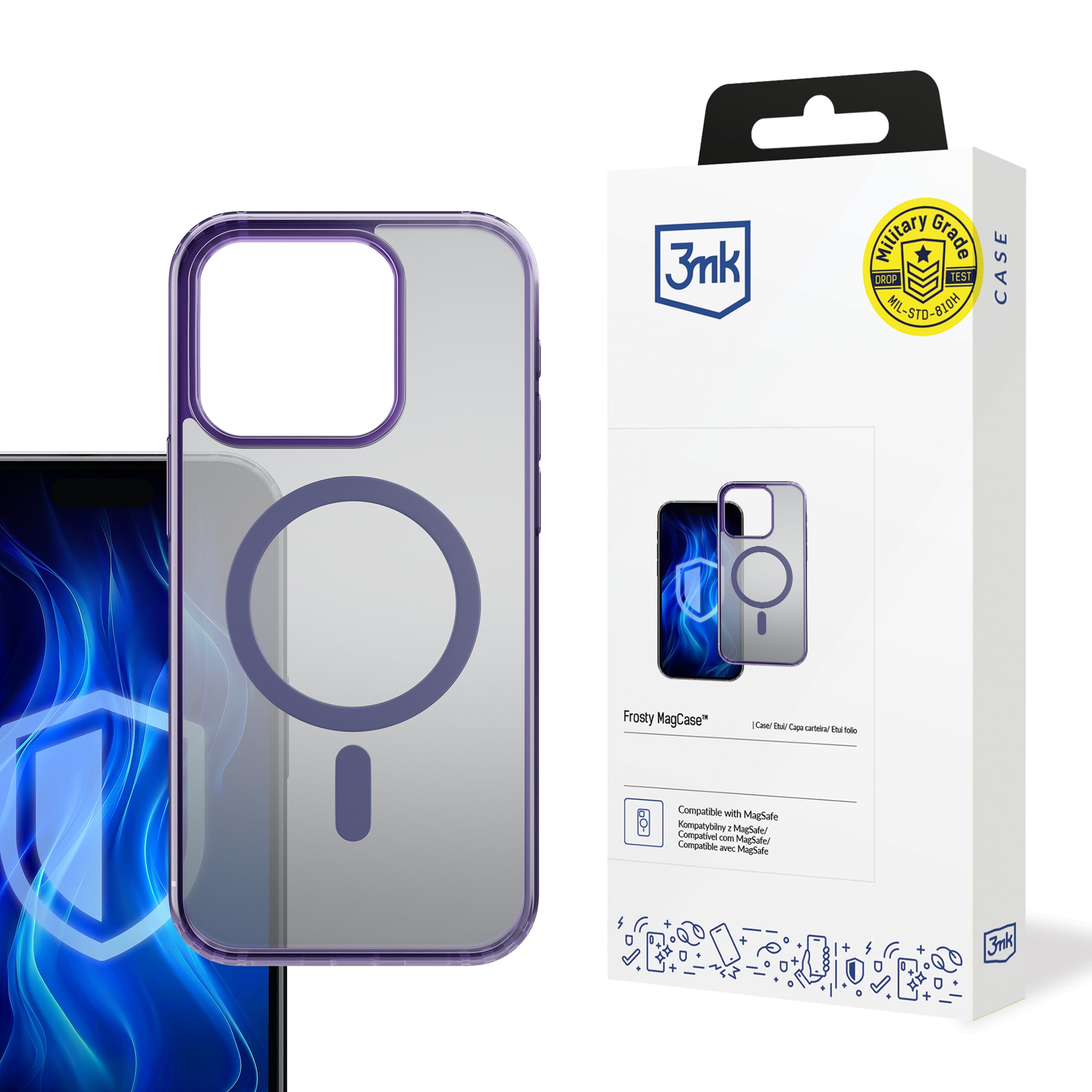 3mk Frosty MagCase lilla deksel til Apple iPhone 13 Pro Max – lilla