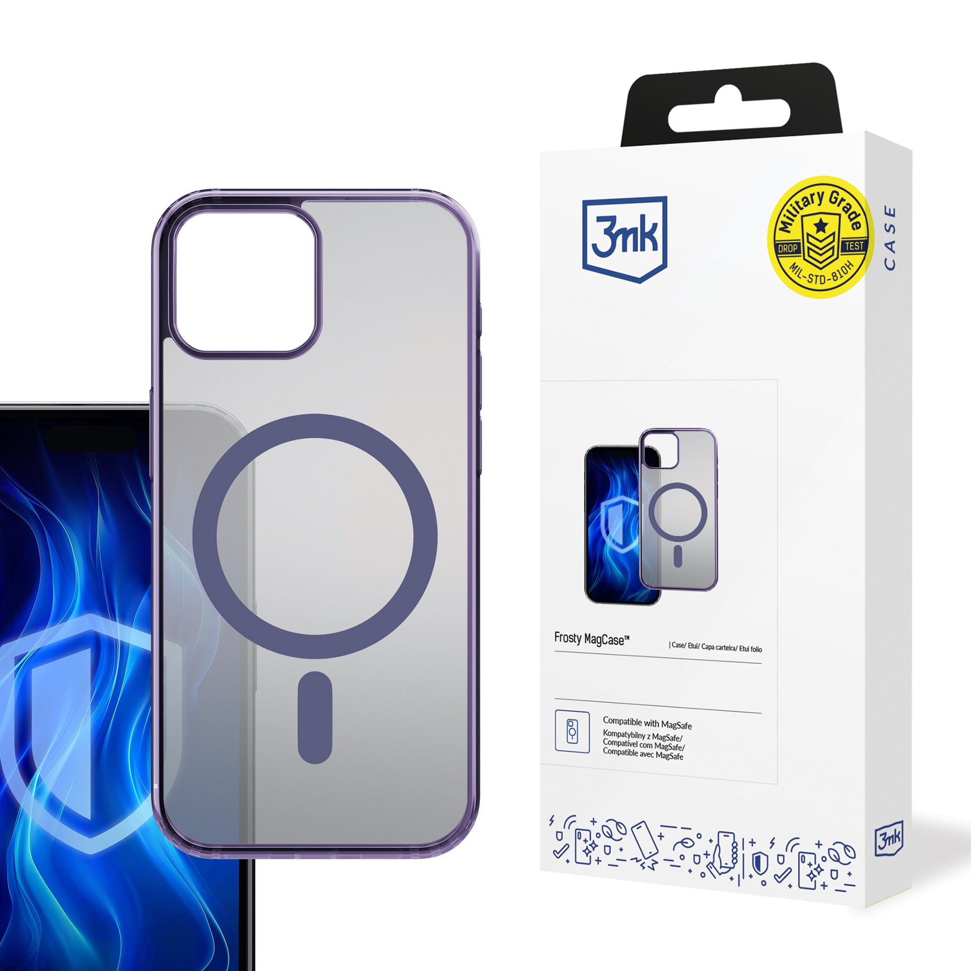 3mk Frosty MagCase lilla för Apple iPhone 15 Plus – lilla