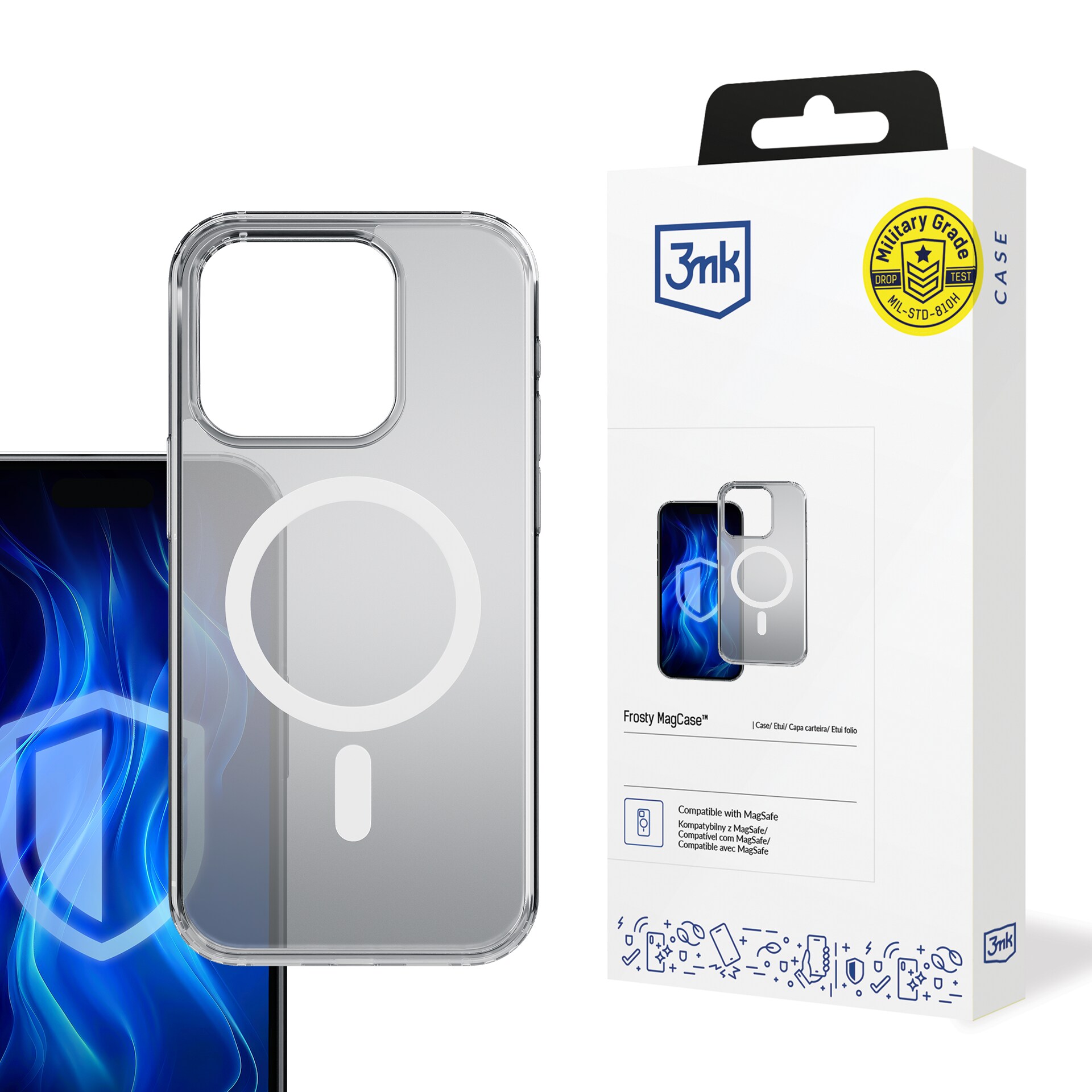 3mk Frosty MagCase hvitt deksel til Apple iPhone 14 Pro Max – hvitt