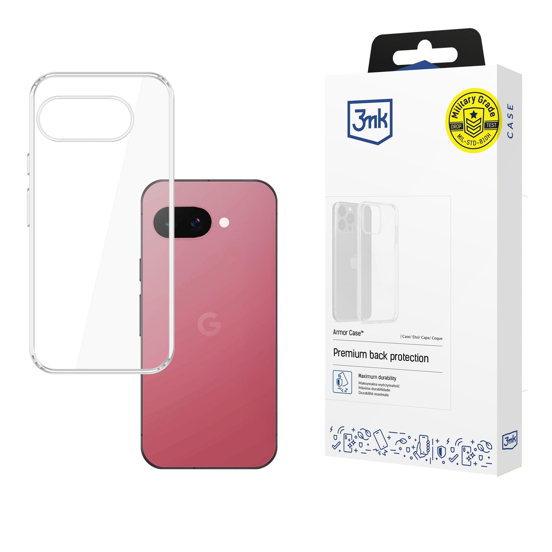 3mk Armor-etui til Google Pixel 9A – gjennomsiktig