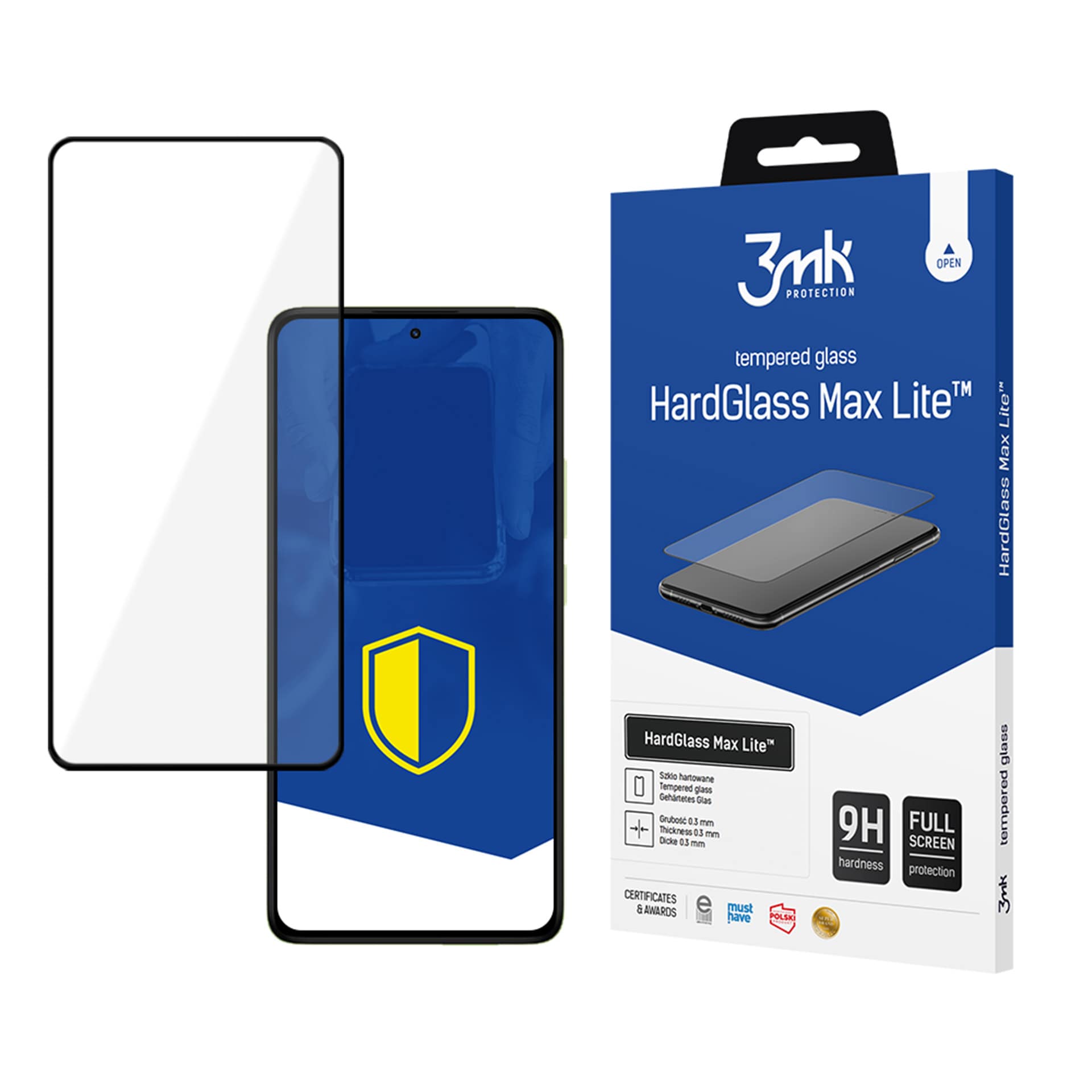 Herdet glass 3mk HardGlass Max Lite Black til Xiaomi Redmi Note 14 PRO / 14 PRO+ 5G