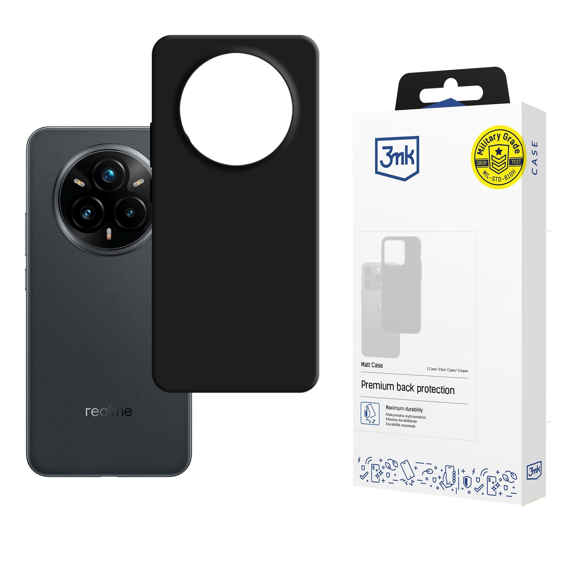3mk matt deksel til Realme 14 Pro+ – svart