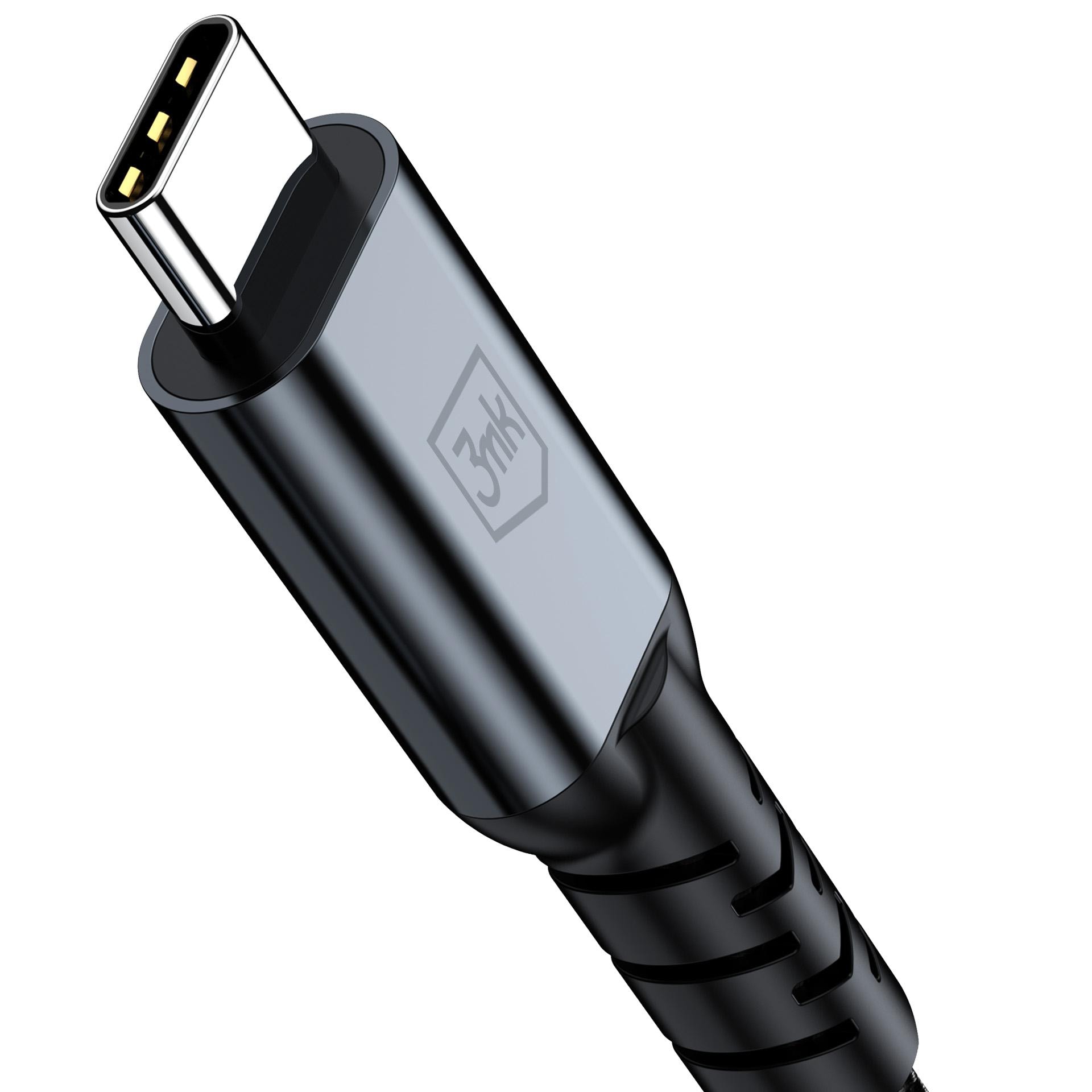3mk Hyper Cable N-SERIES USB-C / USB-C Thunderbolt 4 2 m 48 V / 5 A 40 Gb/s 240 W 8K 60 Hz – svart