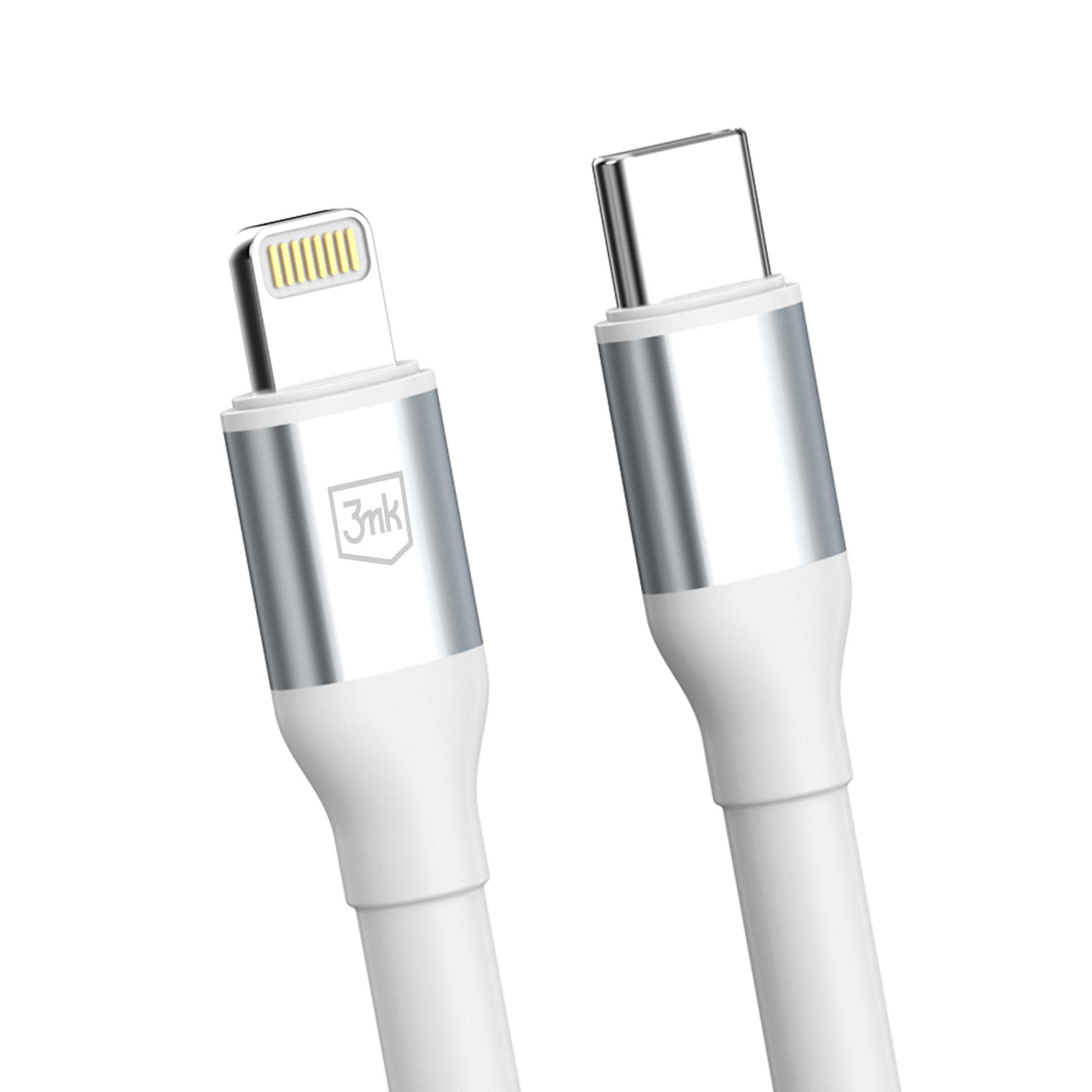 3mk Hyper Cable N-SERIES USB-C / Lightning 2 m PD 3.0 9 V / 3 A 27 W – hvit