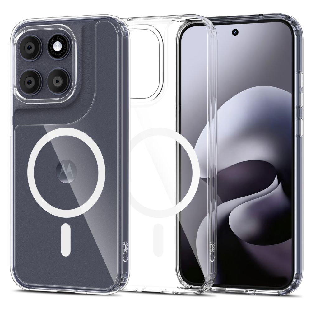 Tech-Protect FlexAir Hybrid MagSafe-etui til Motorola Moto G67 / G77 – gjennomsiktig