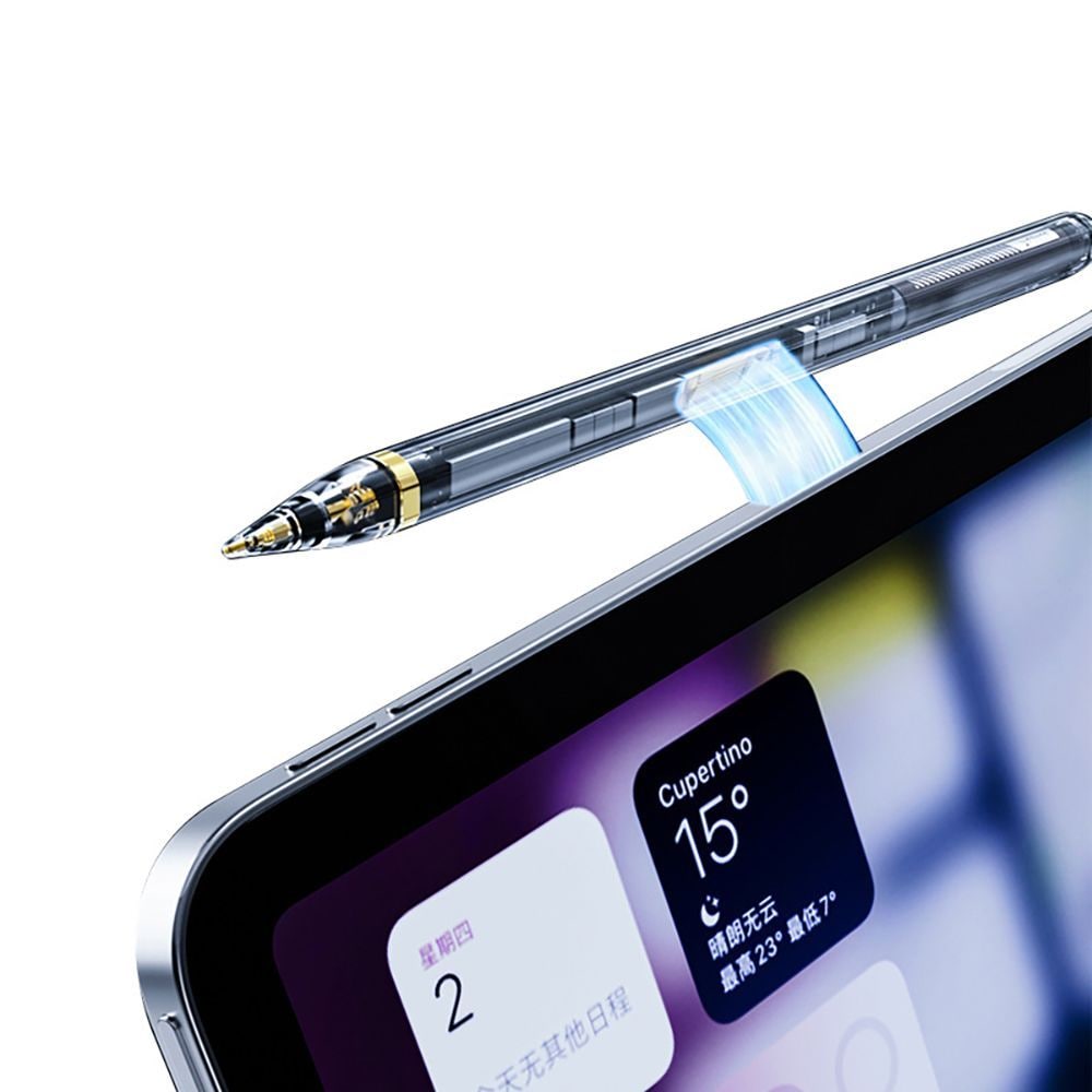 Tech-Protect-pennespisser, 4-pakning med erstatningsspisser til Apple Pencil – gjennomsiktige