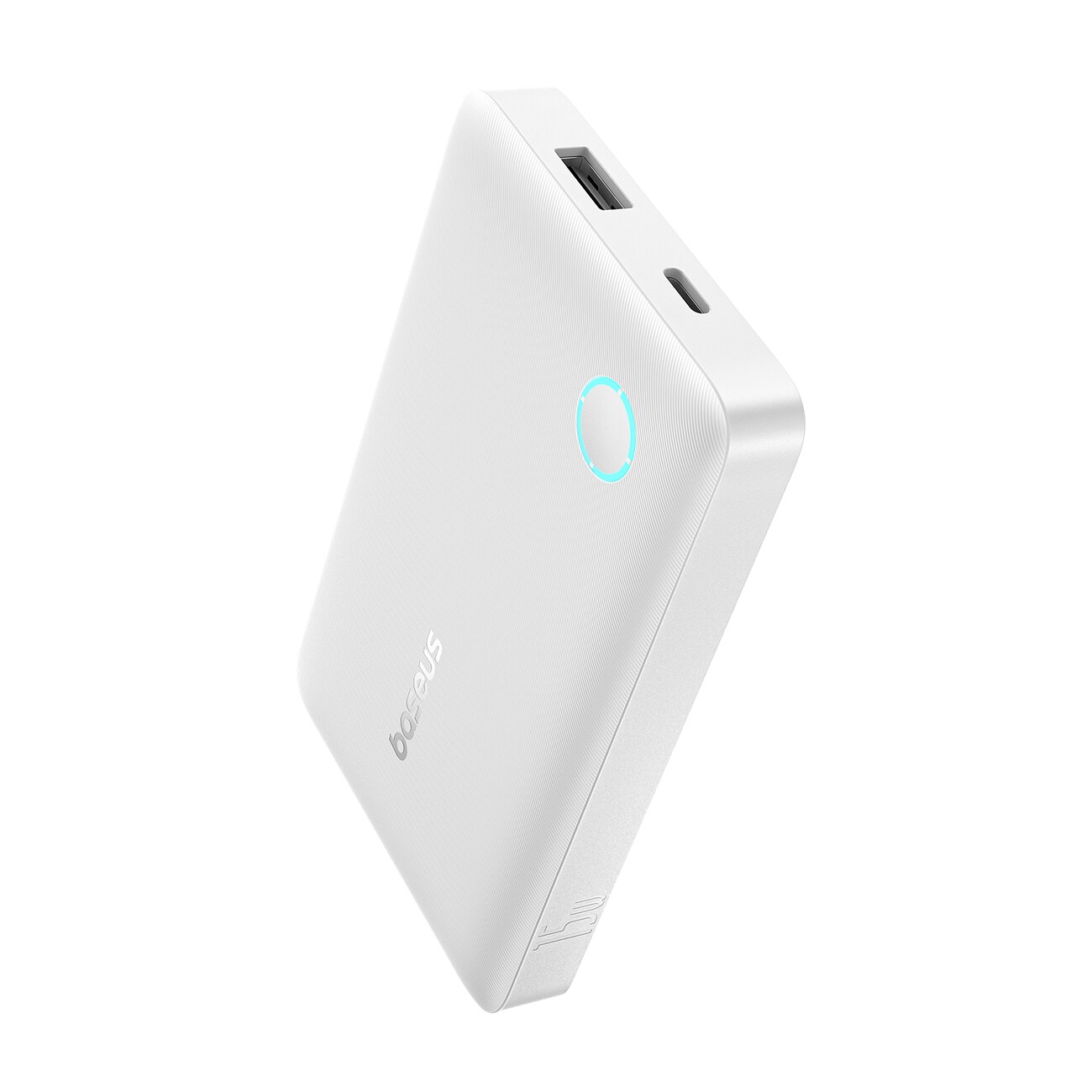 Baseus EnerFill FP11 10 000 mAh 15 W powerbank med hvit USB-C-kabel 20 V × 3 A 30 cm – hvit