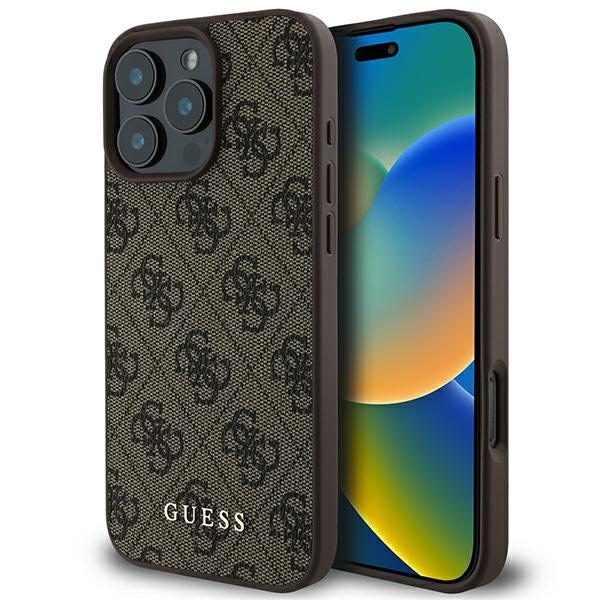Guess 4G Classic iPhone 16 Pro Max-etui – brun