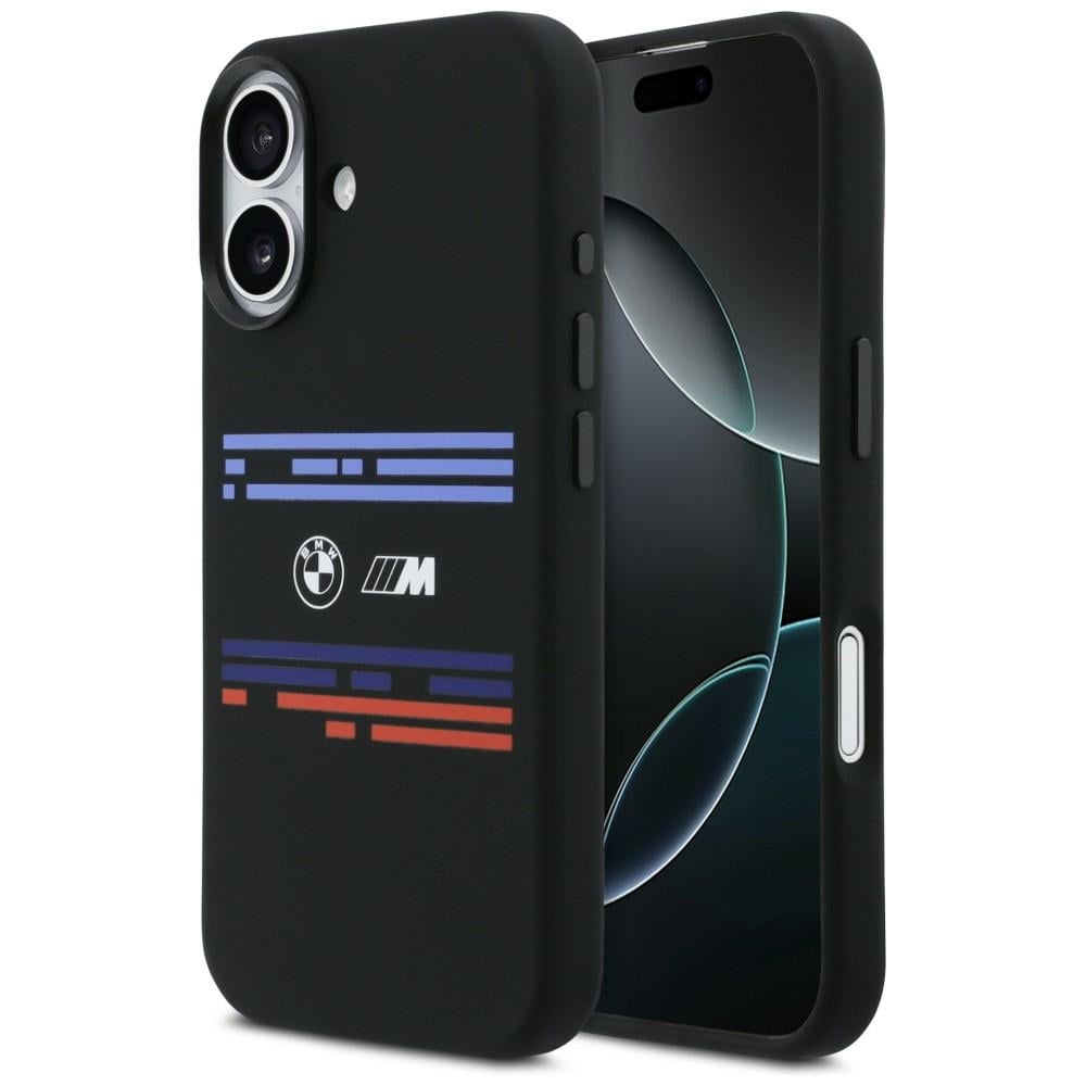 BMW M Silicon Horizontal Line MagSafe-etui til iPhone 17 – svart