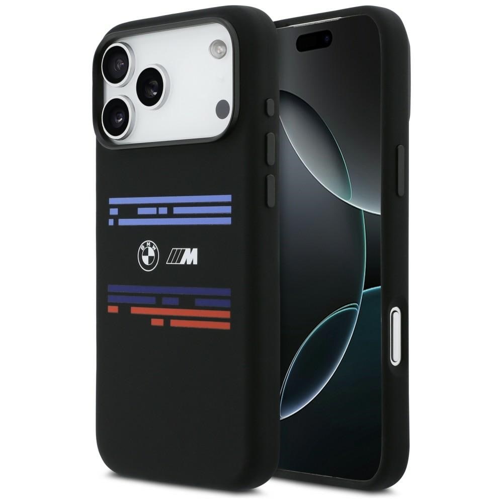 BMW M Silicon Horizontal Line MagSafe-etui til iPhone 17 Pro Max – svart