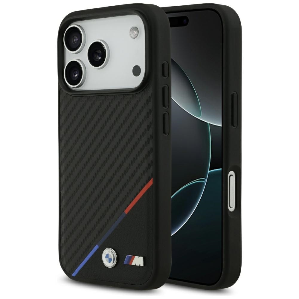 BMW M Carbon Tricolor Line MagSafe-etui til iPhone 17 Pro – svart