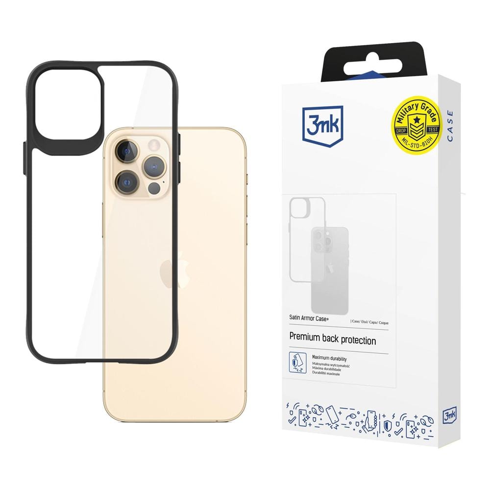 3mk Satin Armor Case+ til iPhone 12 Pro Max – gjennomsiktig