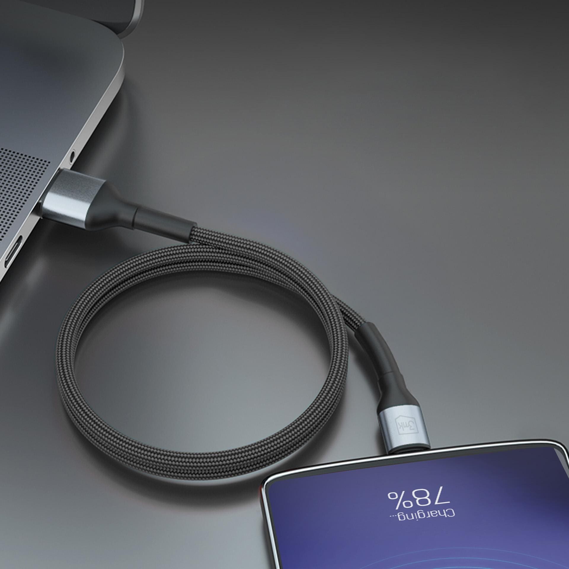 3mk Hyper Cable N-SERIES USB-A / MicroUSB 50 cm QC 3.0 5 V/2 A 10 W – svart