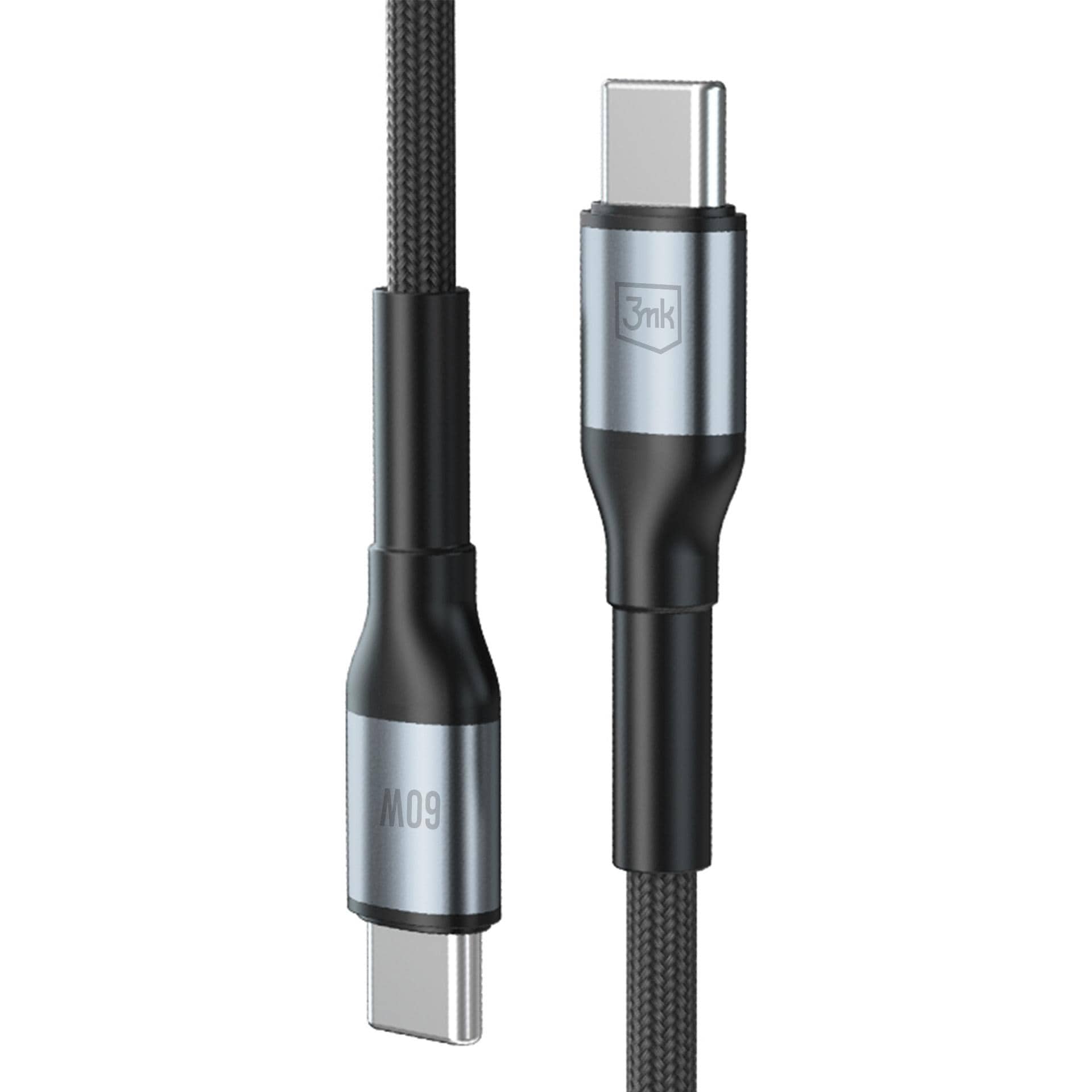 3mk Hyper Cable N-SERIES USB-C / USB-C 3 m PD 3.0 QC 3.0 20 V/3 A 60 W – svart