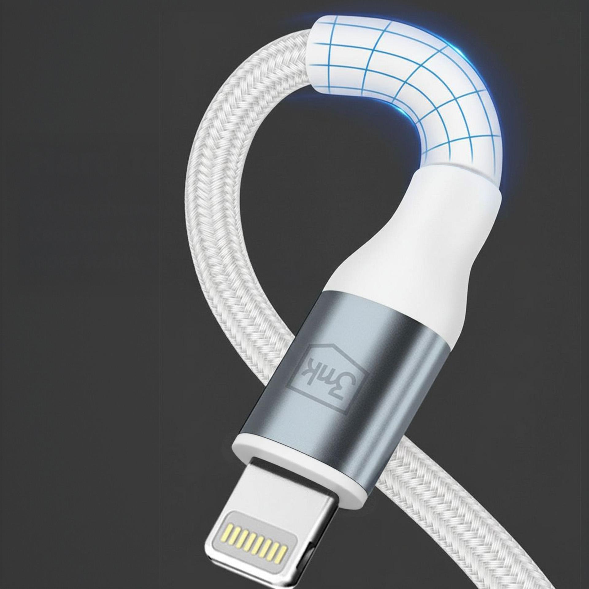 3mk Hyper Cable N-SERIES USB-C / Lightning 3 m PD 3.0 9 V/3 A 27 W – hvit
