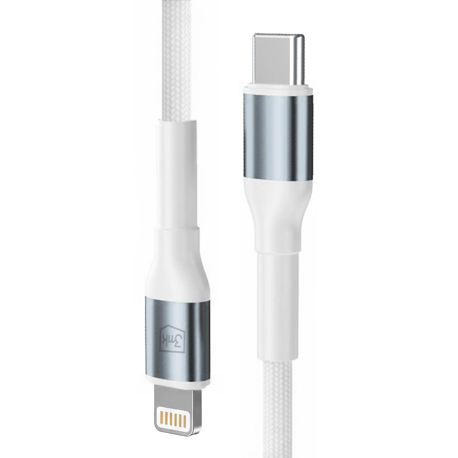 3mk Hyper Cable N-SERIES USB-C / Lightning 50 cm PD 3.0 9 V/3 A 27 W – hvit