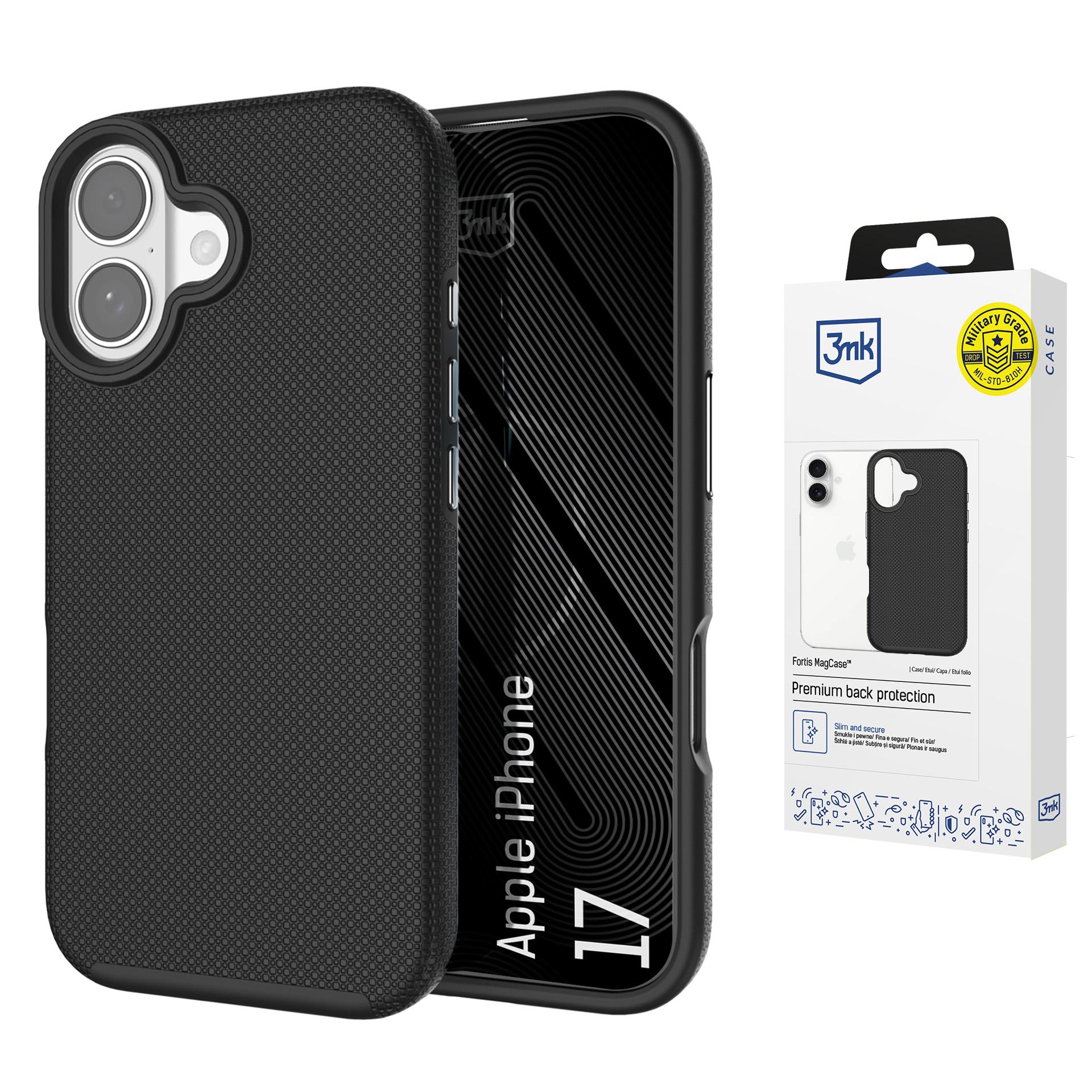 3mk Fortis MagCase til iPhone 17 – svart