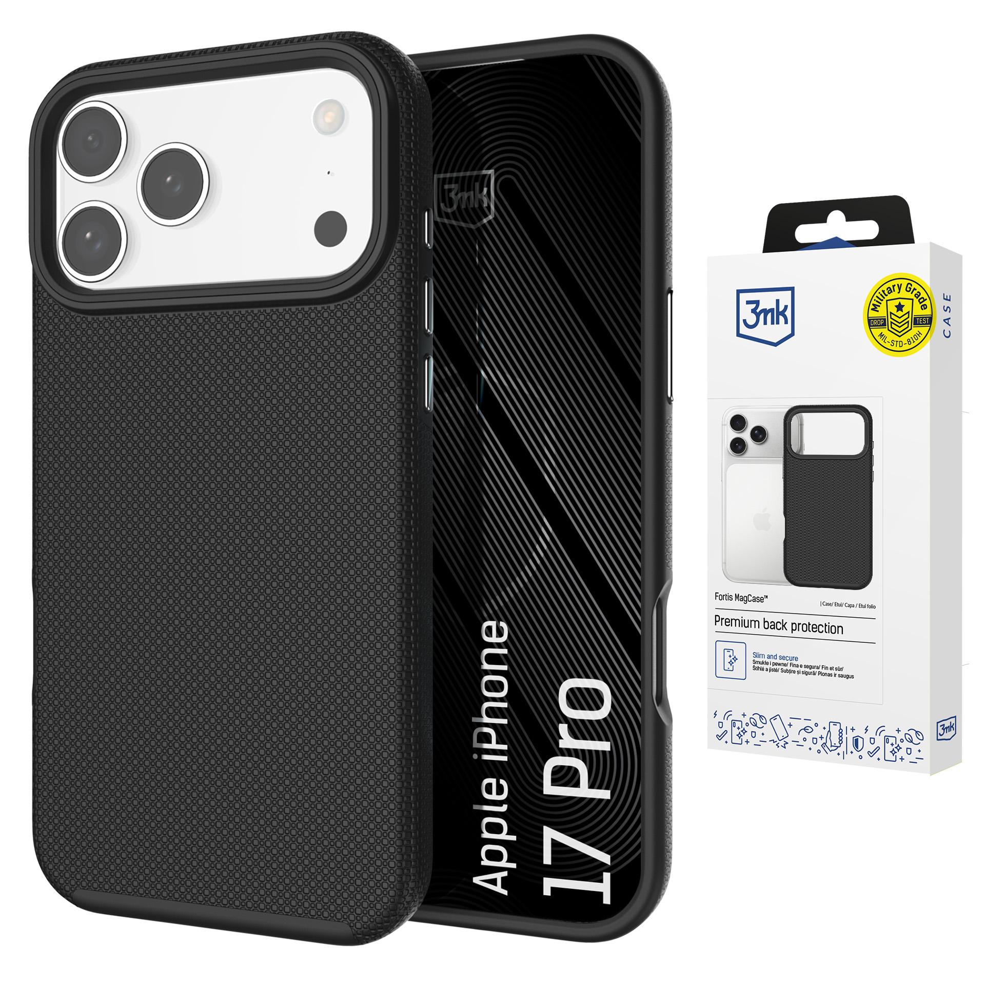 3mk Fortis MagCase til iPhone 17 Pro – svart