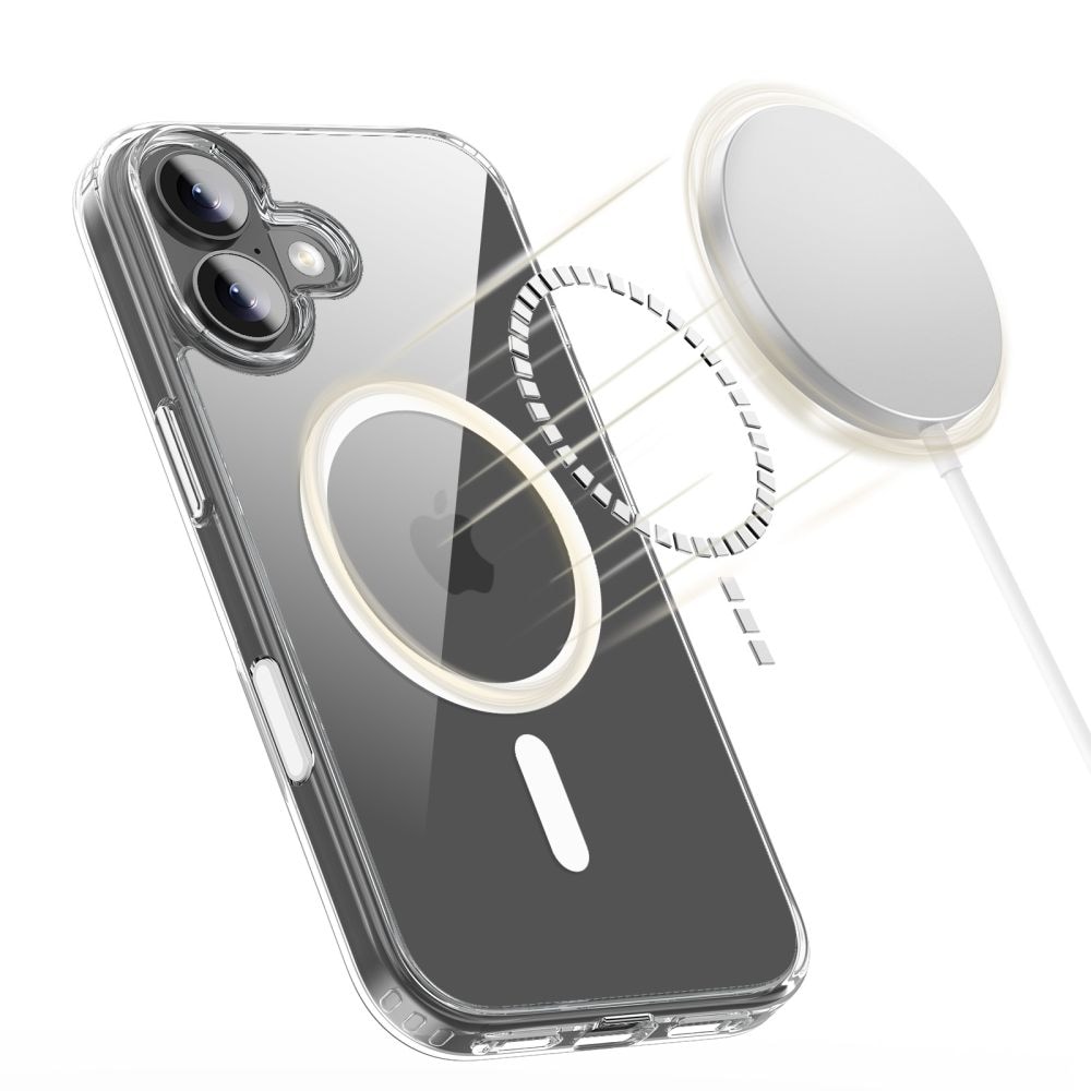 Tech-Protect Flexair Hybrid CC MagSafe-etui til iPhone 17 – gjennomsiktig