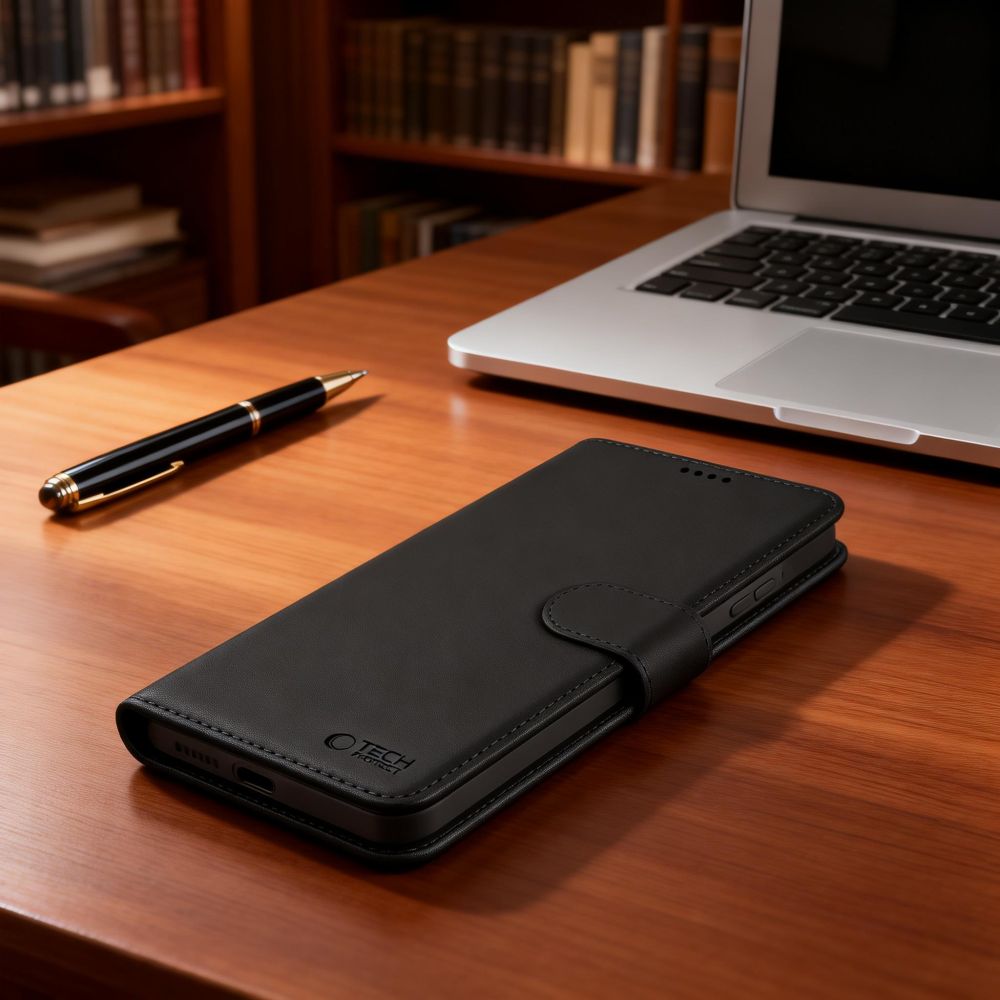 Tech-Protect lommebok-etui med MagSafe for Samsung Galaxy S26 Ultra – matt svart